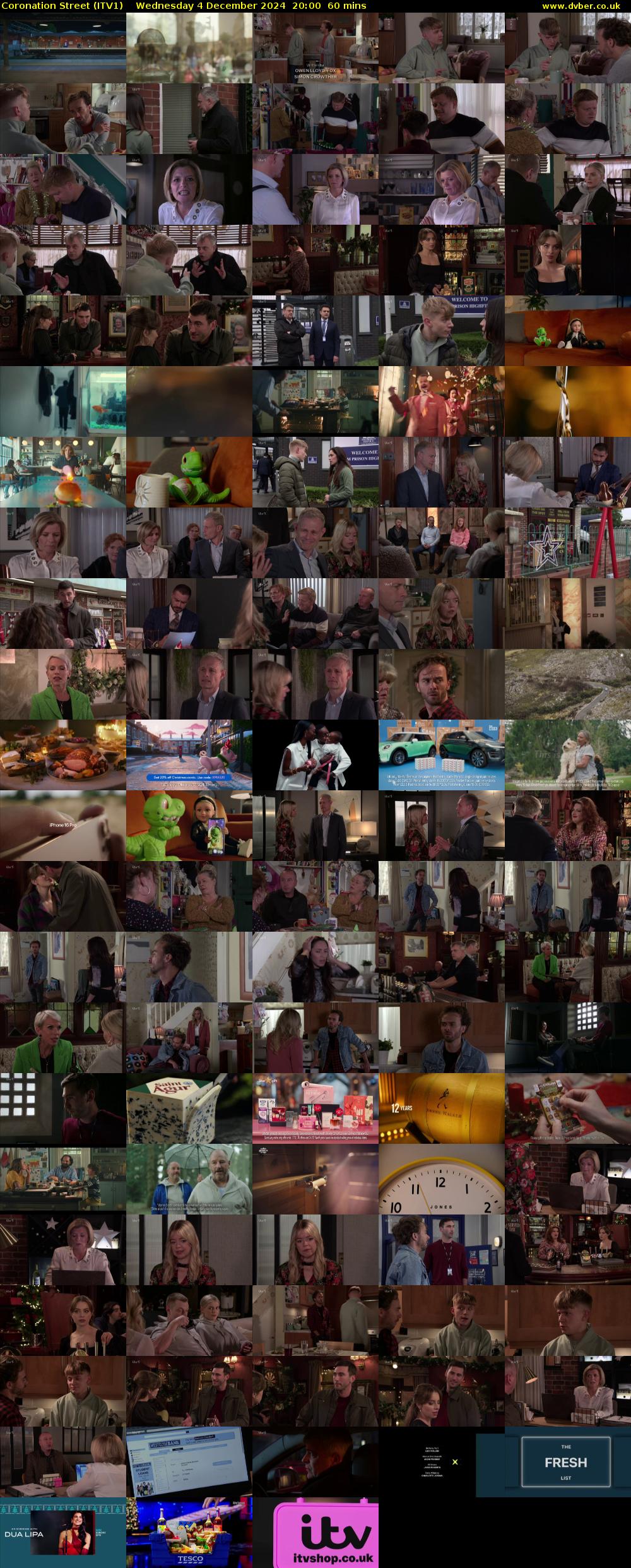 Coronation Street (ITV1) Wednesday 4 December 2024 20:00 - 21:00