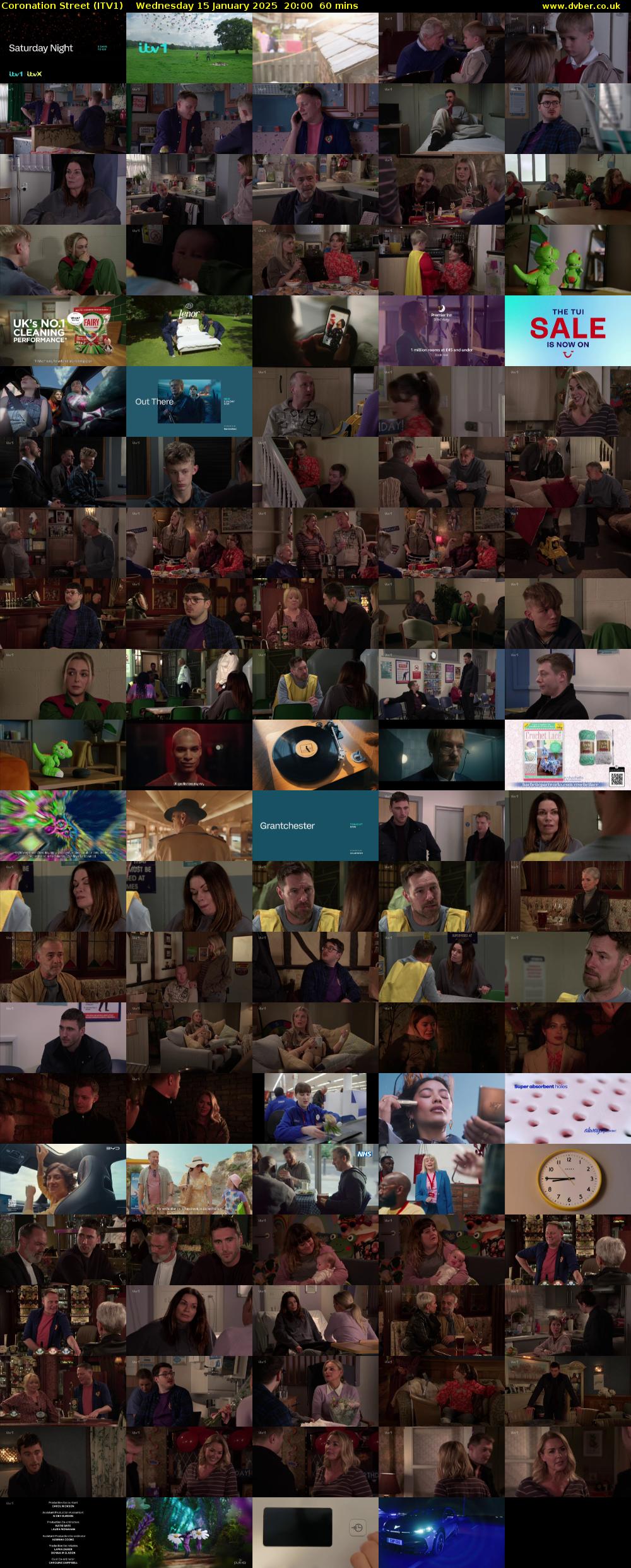 Coronation Street (ITV1) Wednesday 15 January 2025 20:00 - 21:00