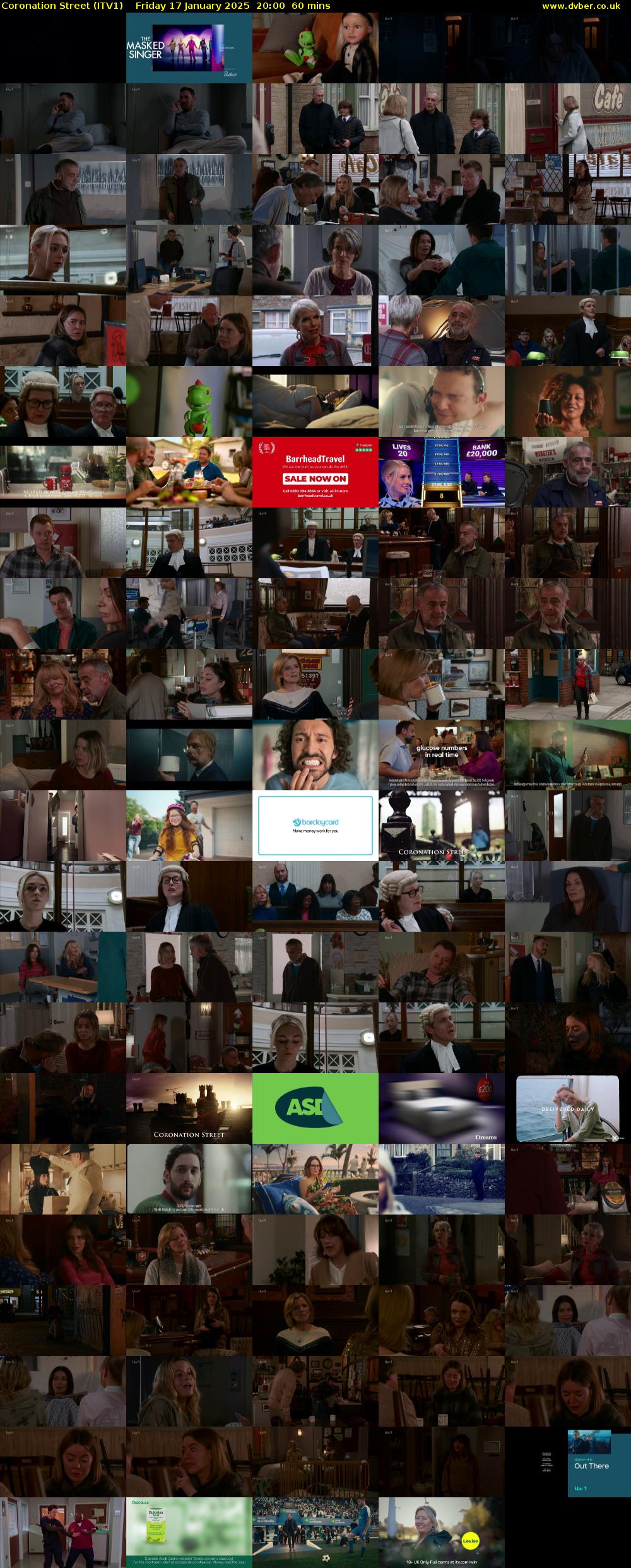 Coronation Street (ITV1) Friday 17 January 2025 20:00 - 21:00