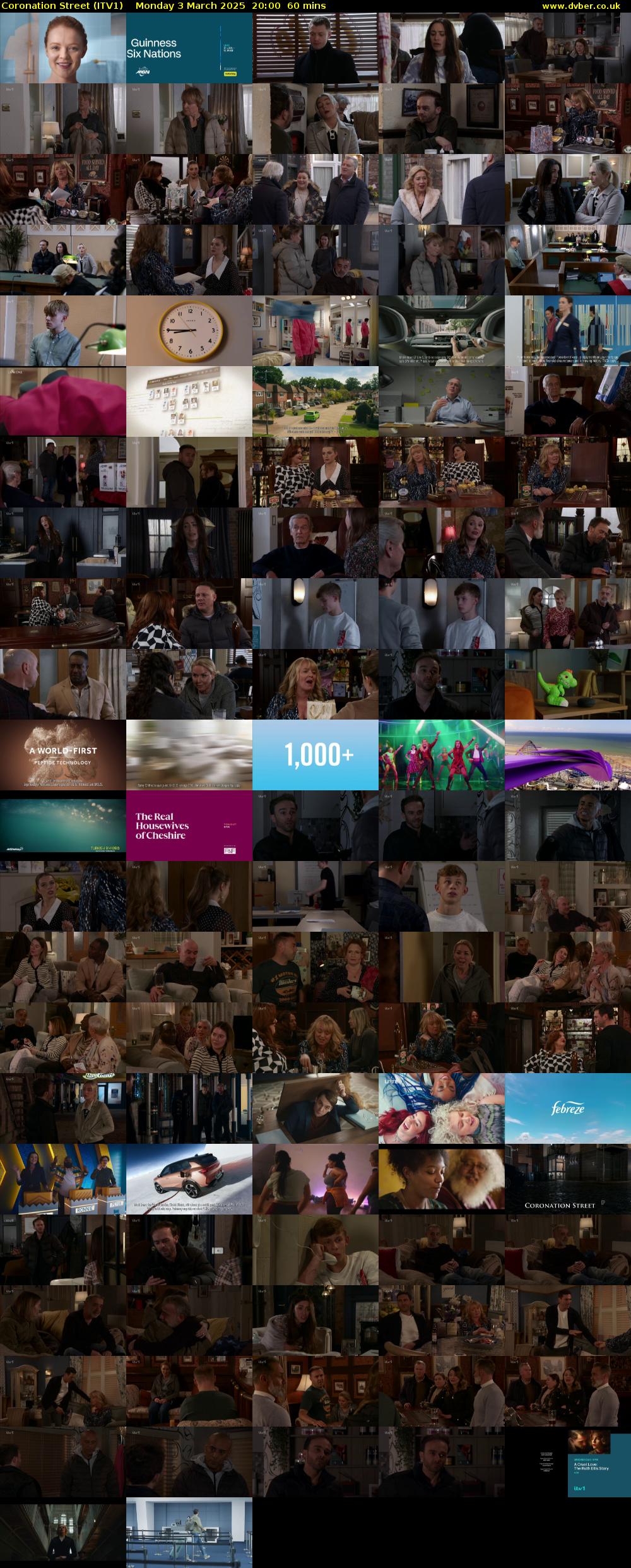 Coronation Street (ITV1) Monday 3 March 2025 20:00 - 21:00