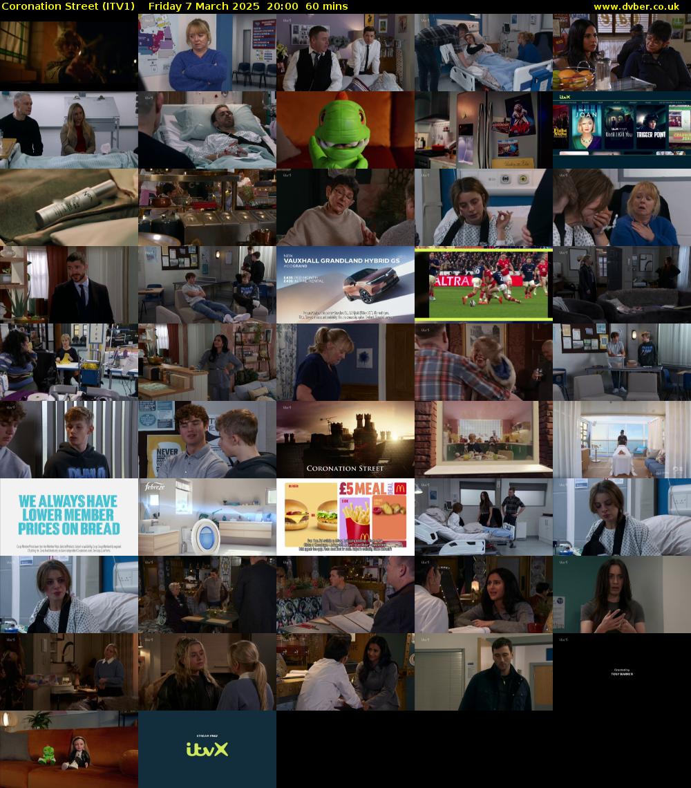 Coronation Street (ITV1) Friday 7 March 2025 20:00 - 21:00