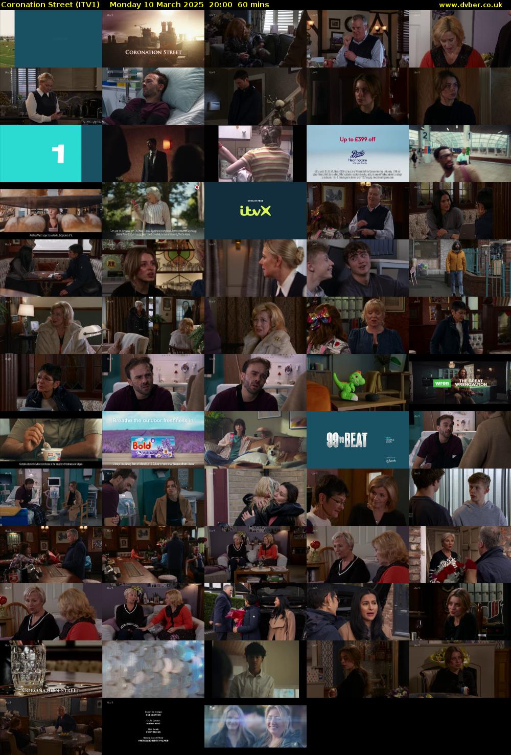 Coronation Street (ITV1) Monday 10 March 2025 20:00 - 21:00