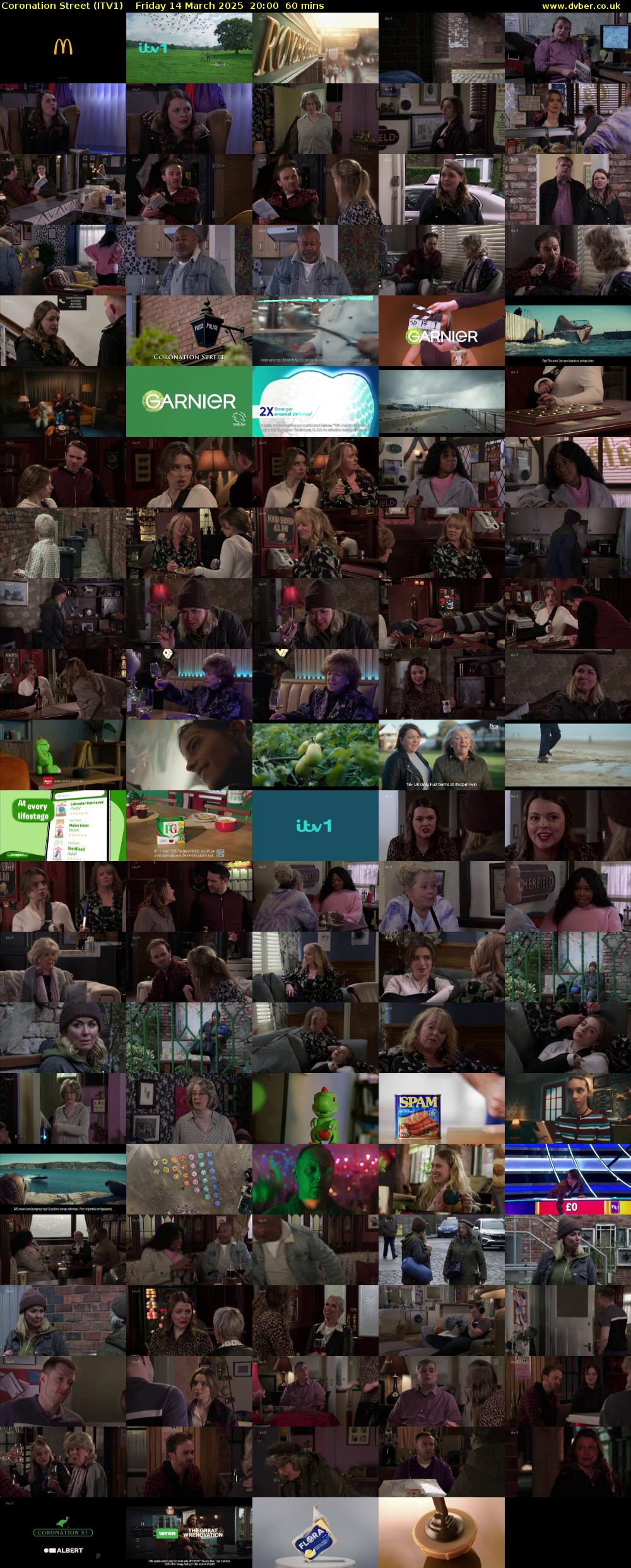 Coronation Street (ITV1) Friday 14 March 2025 20:00 - 21:00