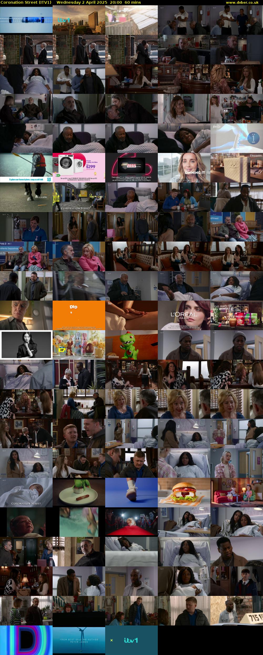 Coronation Street (ITV1) Wednesday 2 April 2025 20:00 - 21:00