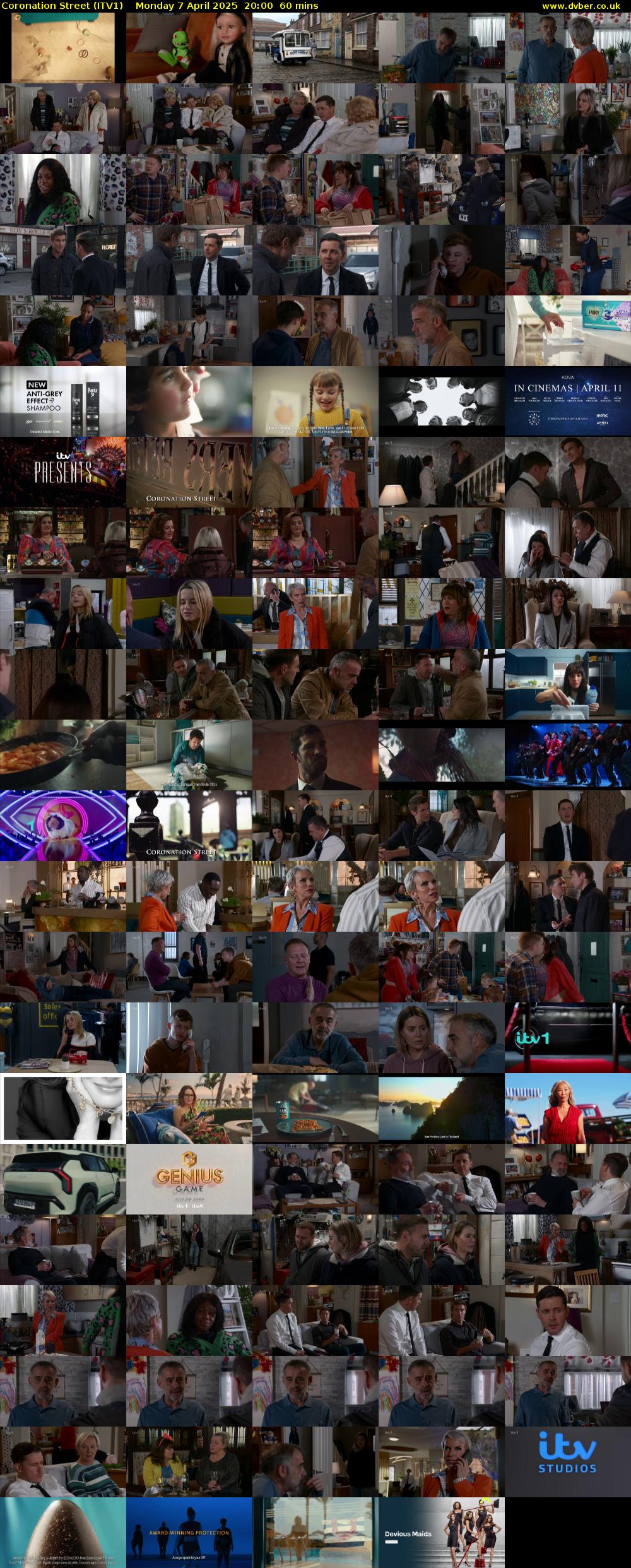 Coronation Street (ITV1) Monday 7 April 2025 20:00 - 21:00