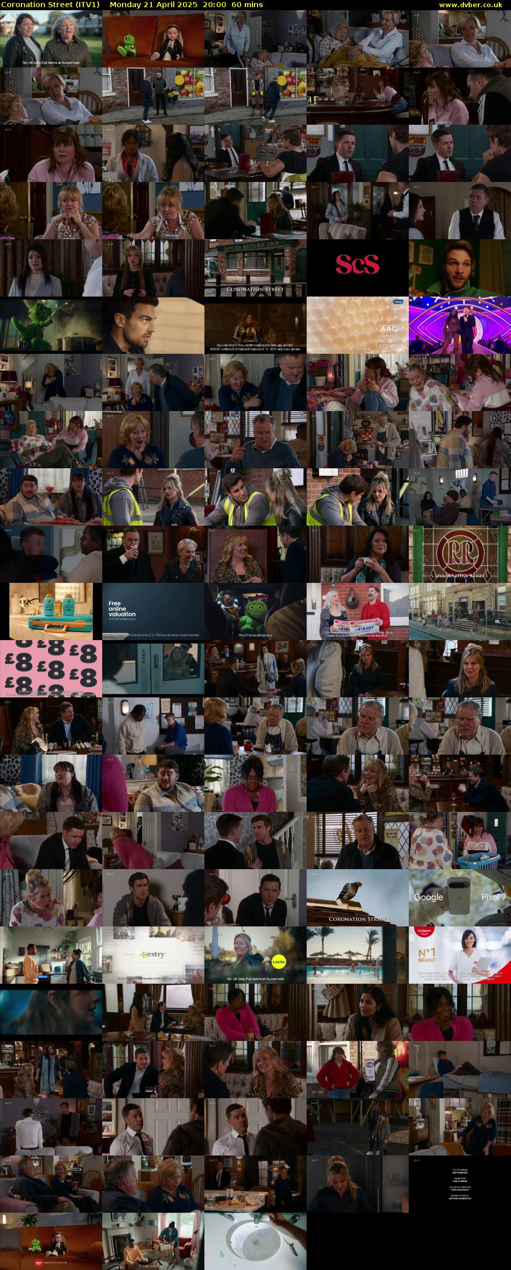 Coronation Street (ITV1) Monday 21 April 2025 20:00 - 21:00