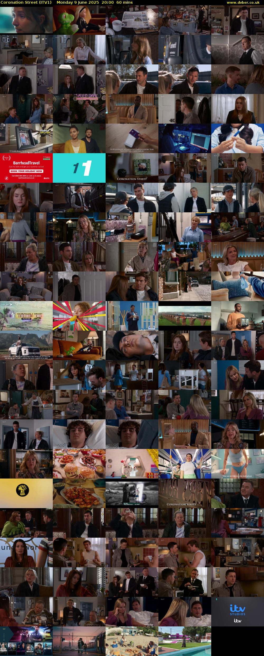 Coronation Street (ITV1) Monday 9 June 2025 20:00 - 21:00
