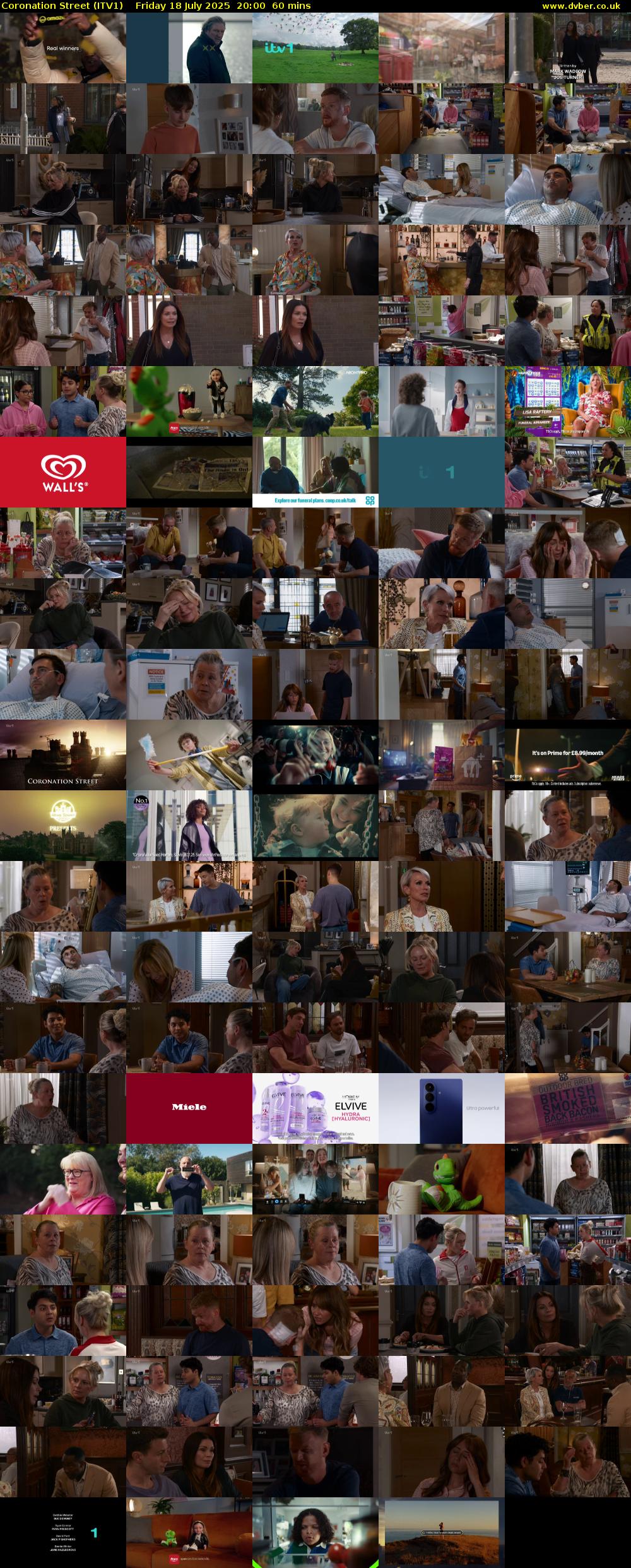Coronation Street (ITV1) Friday 18 July 2025 20:00 - 21:00