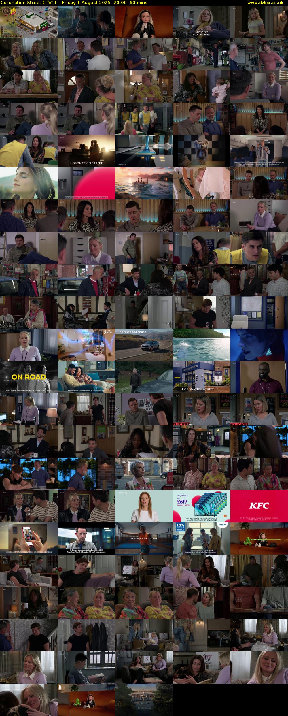 Coronation Street (ITV1) Friday 1 August 2025 20:00 - 21:00