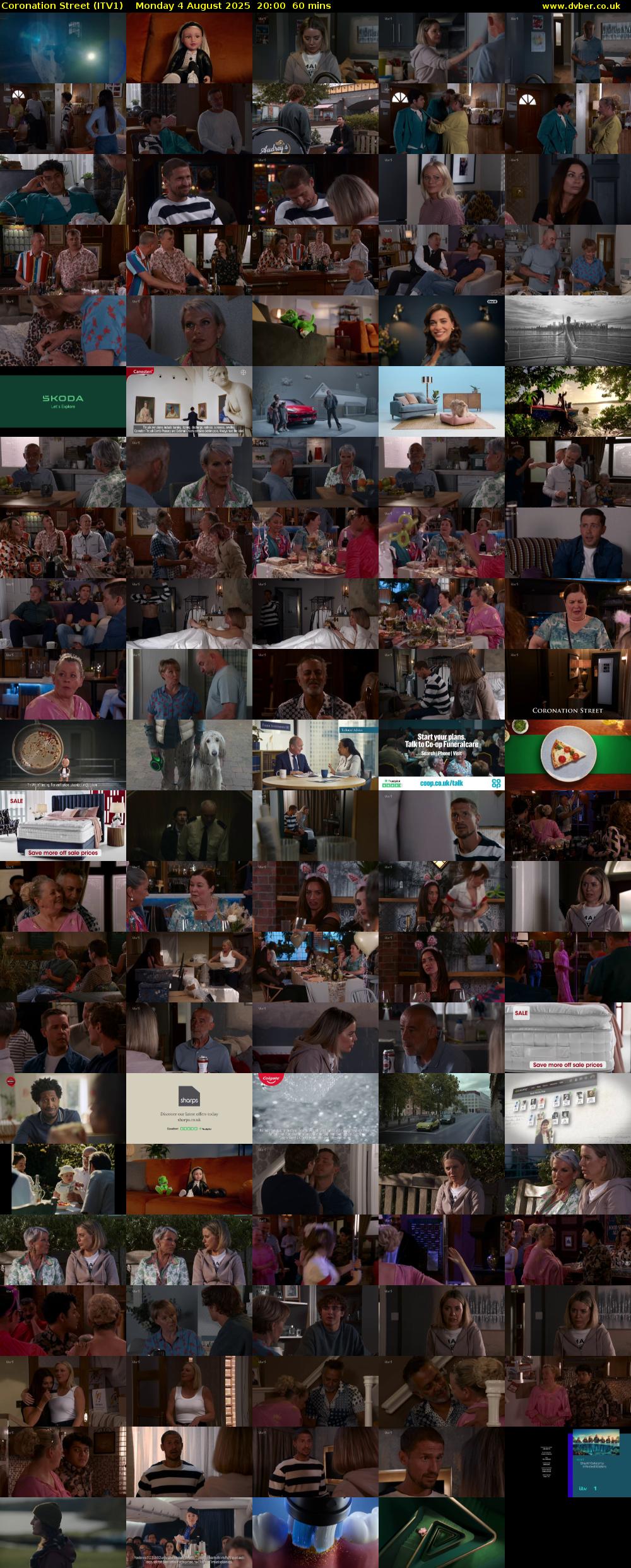 Coronation Street (ITV1) Monday 4 August 2025 20:00 - 21:00