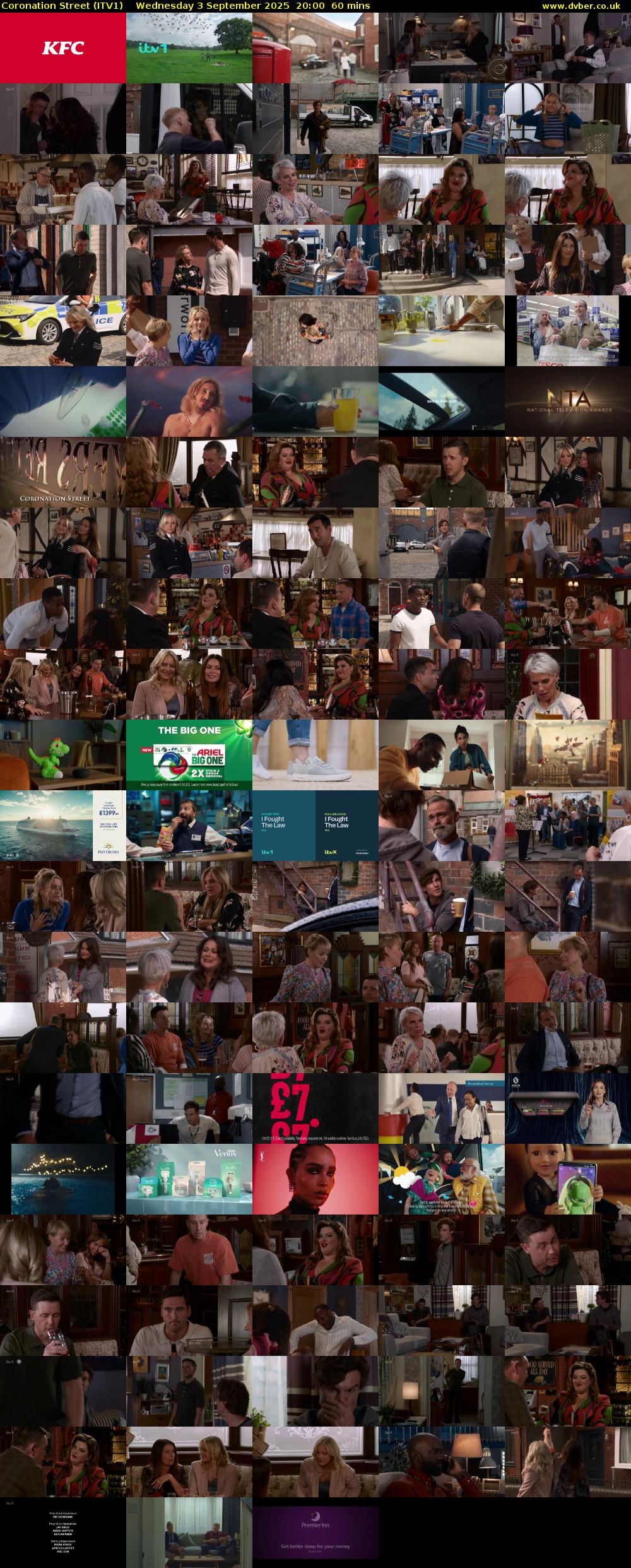 Coronation Street (ITV1) Wednesday 3 September 2025 20:00 - 21:00