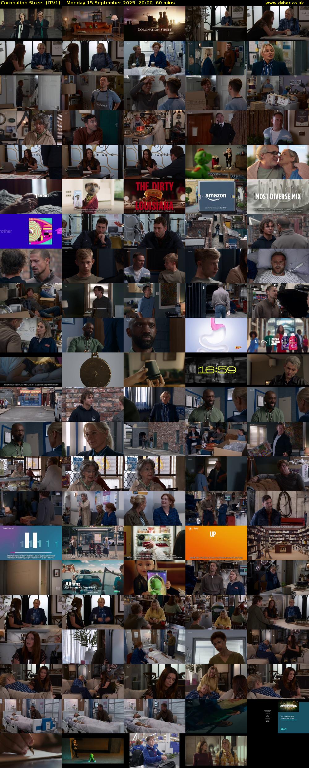 Coronation Street (ITV1) Monday 15 September 2025 20:00 - 21:00