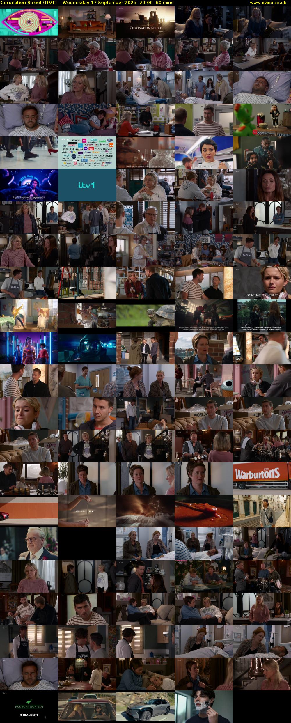 Coronation Street (ITV1) Wednesday 17 September 2025 20:00 - 21:00