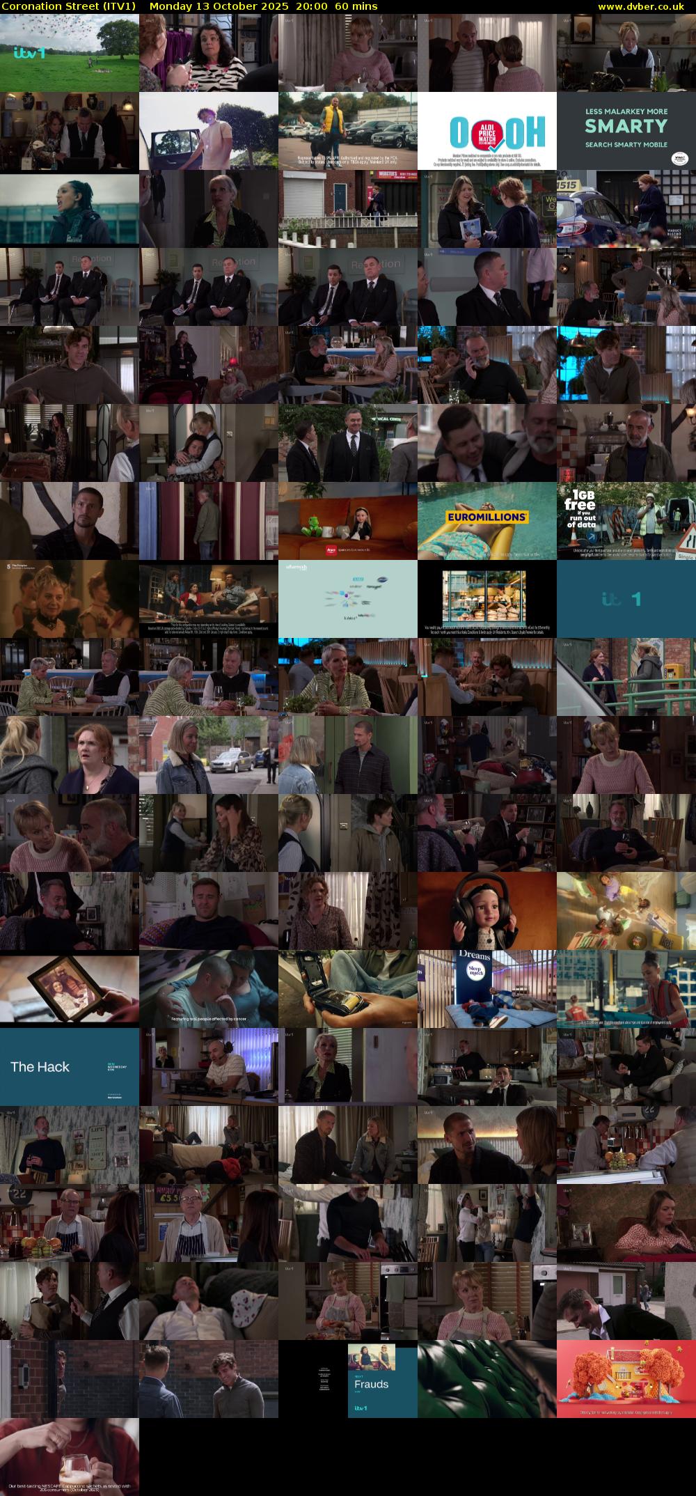 Coronation Street (ITV1) Monday 13 October 2025 20:00 - 21:00