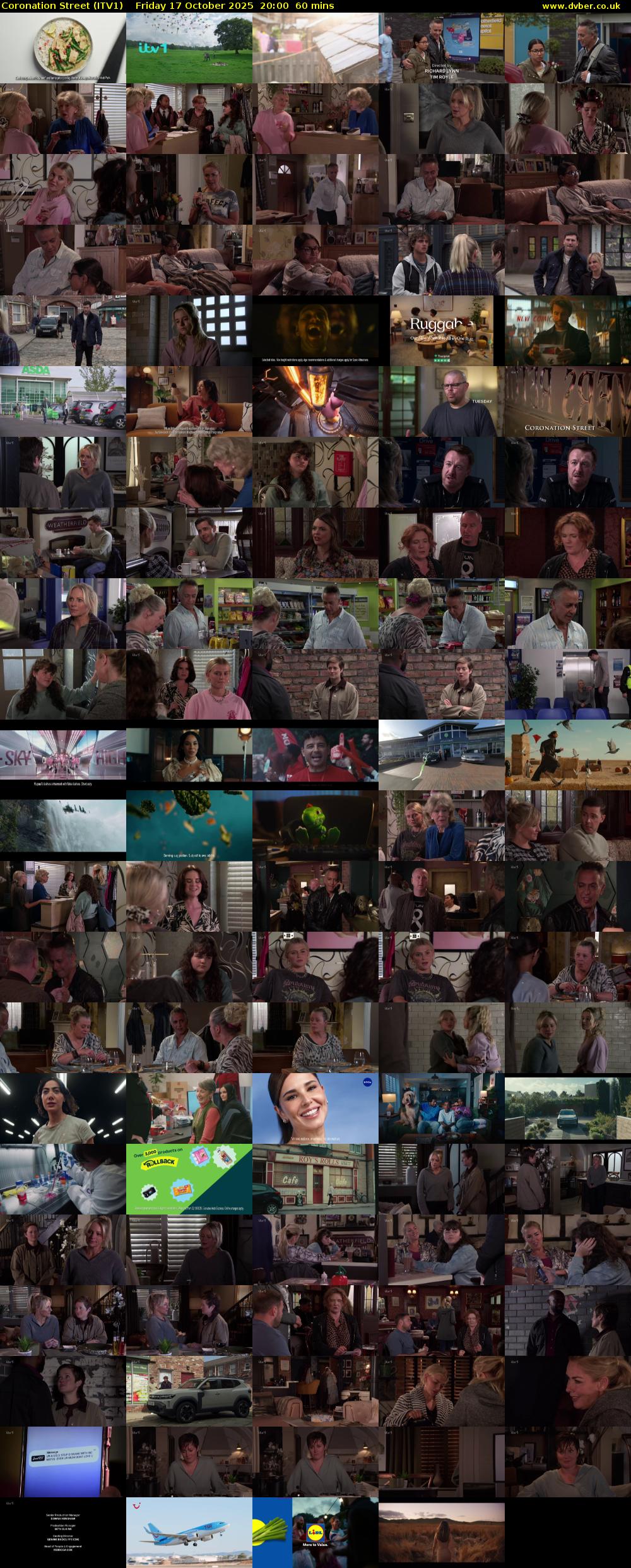 Coronation Street (ITV1) Friday 17 October 2025 20:00 - 21:00