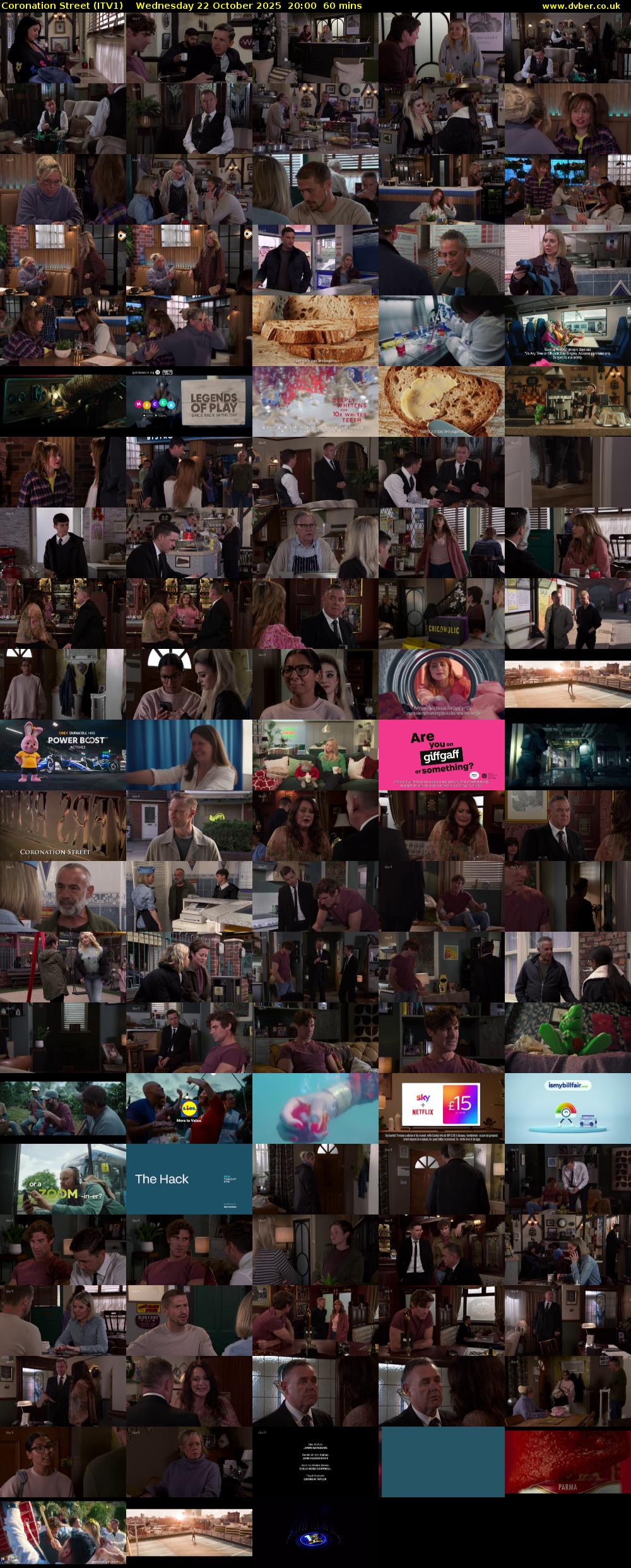 Coronation Street (ITV1) Wednesday 22 October 2025 20:00 - 21:00