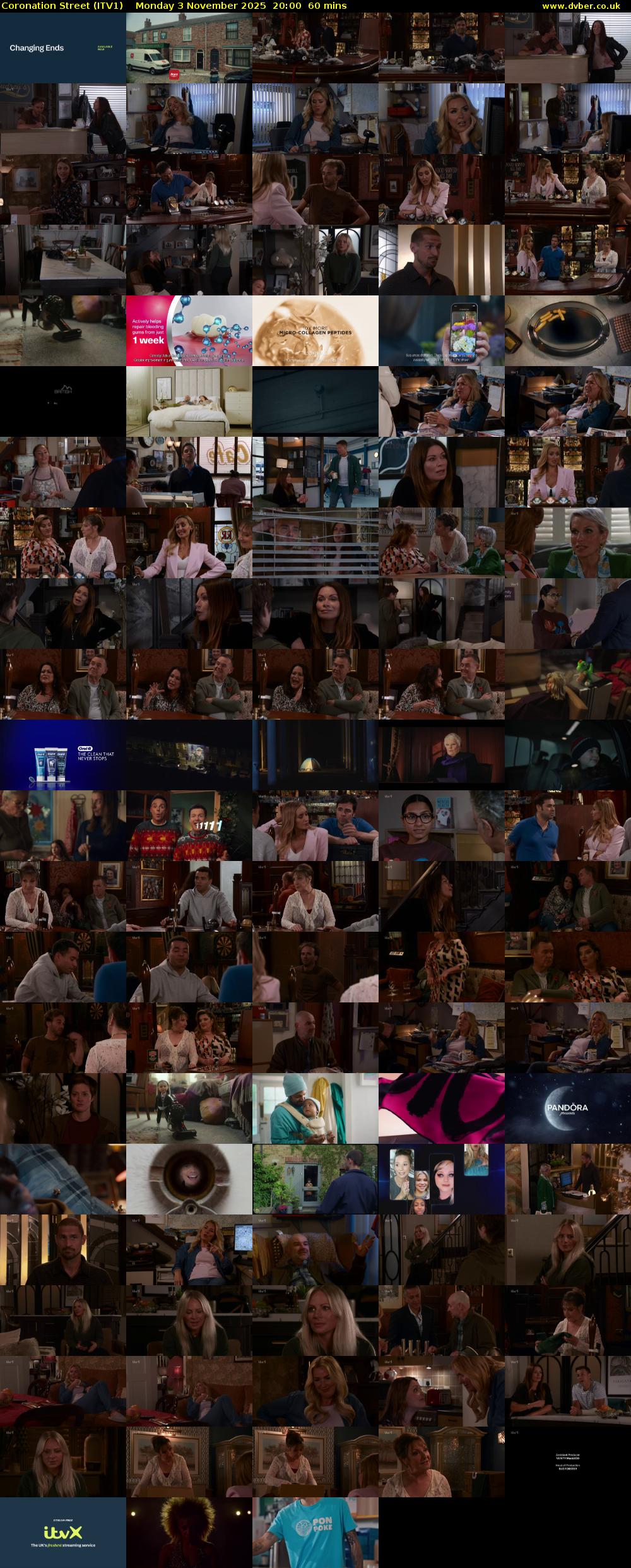 Coronation Street (ITV1) Monday 3 November 2025 20:00 - 21:00