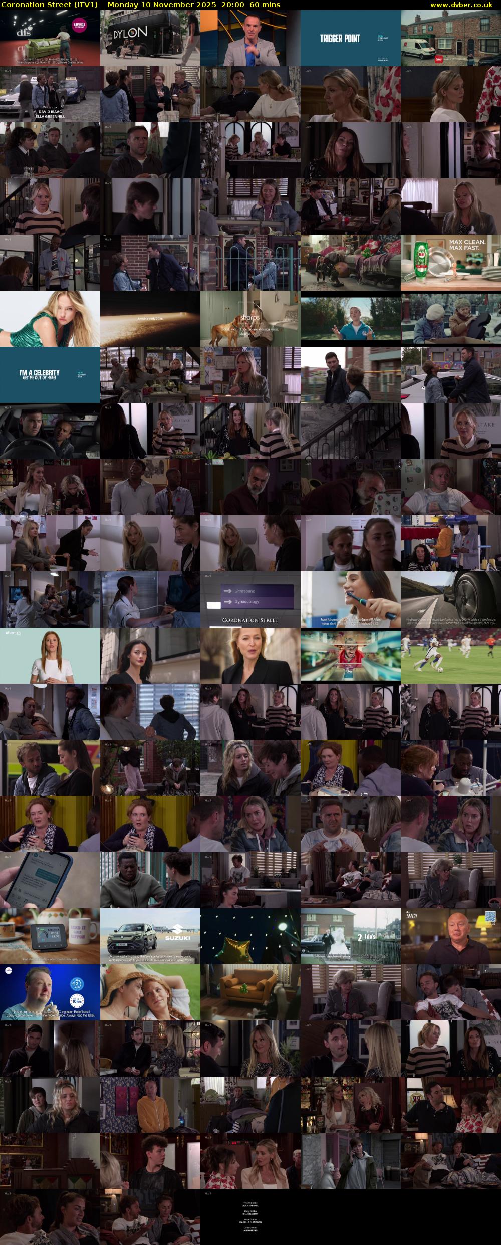Coronation Street (ITV1) Monday 10 November 2025 20:00 - 21:00