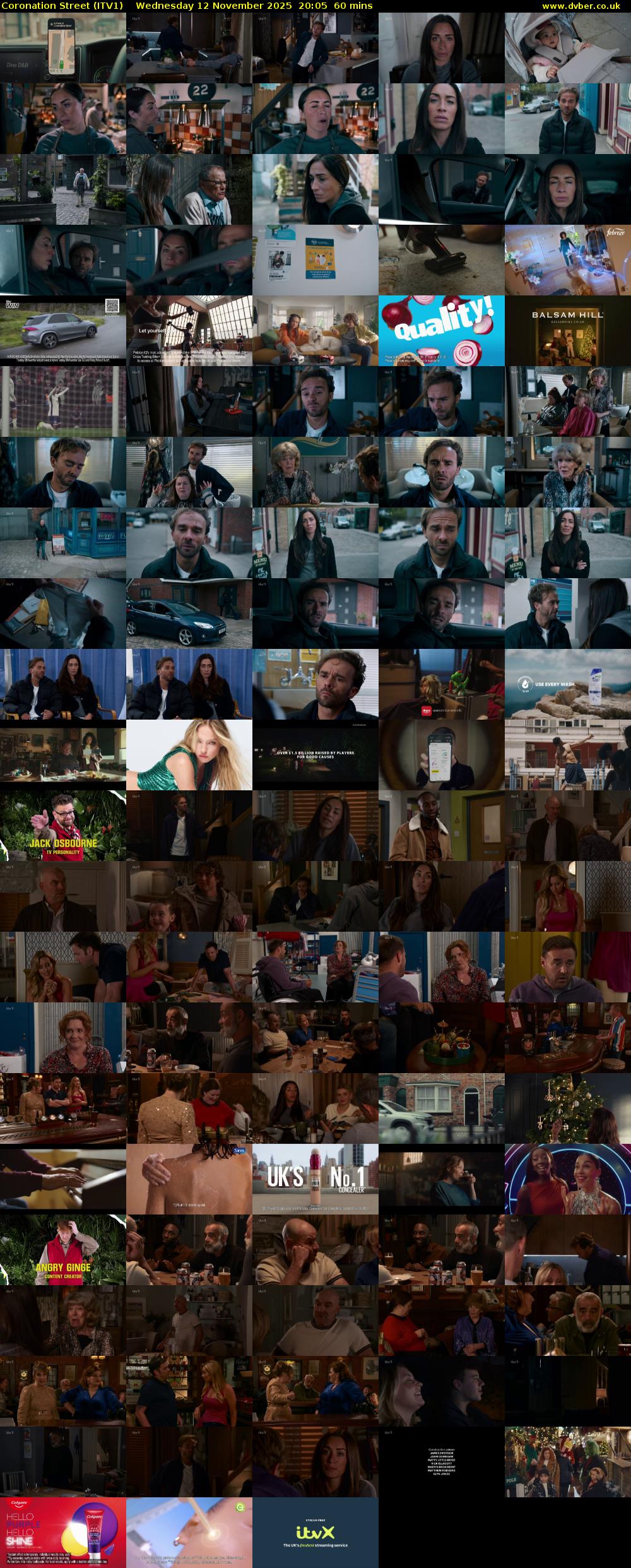 Coronation Street (ITV1) Wednesday 12 November 2025 20:05 - 21:05