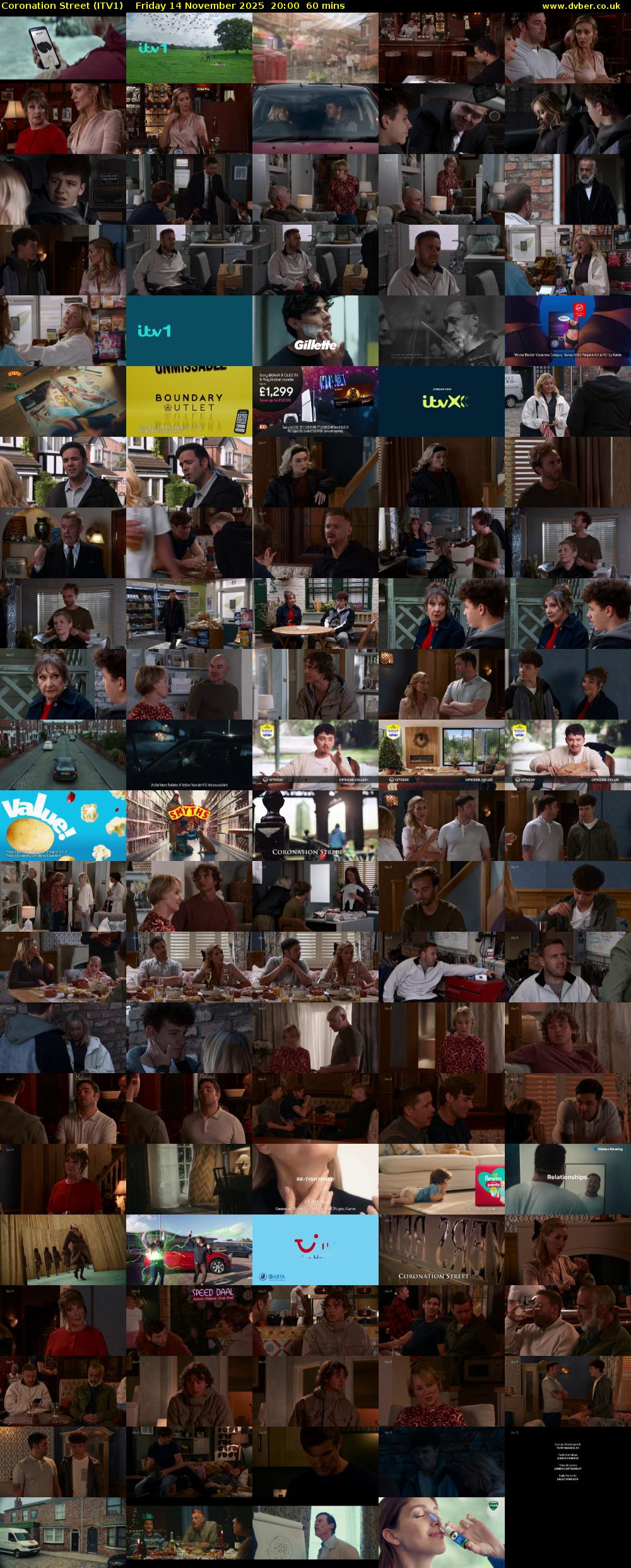 Coronation Street (ITV1) Friday 14 November 2025 20:00 - 21:00