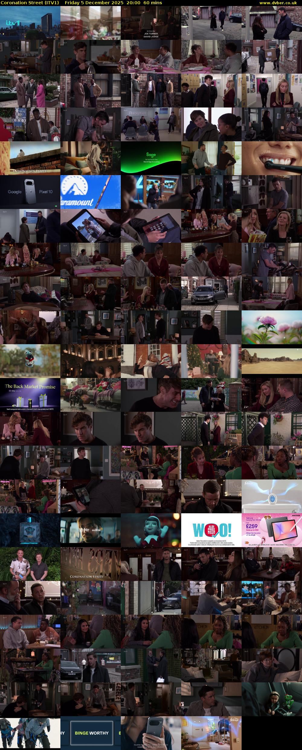 Coronation Street (ITV1) Friday 5 December 2025 20:00 - 21:00
