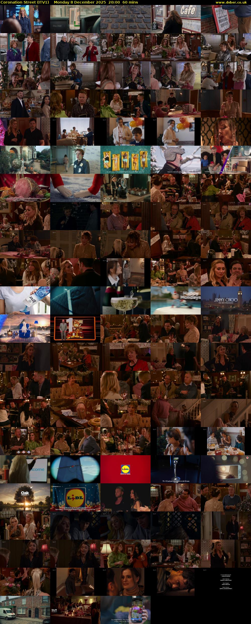 Coronation Street (ITV1) Monday 8 December 2025 20:00 - 21:00