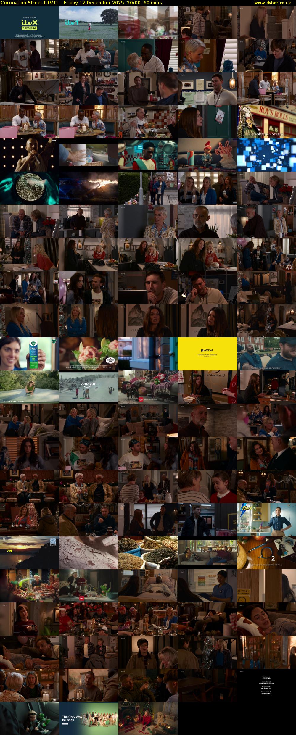 Coronation Street (ITV1) Friday 12 December 2025 20:00 - 21:00