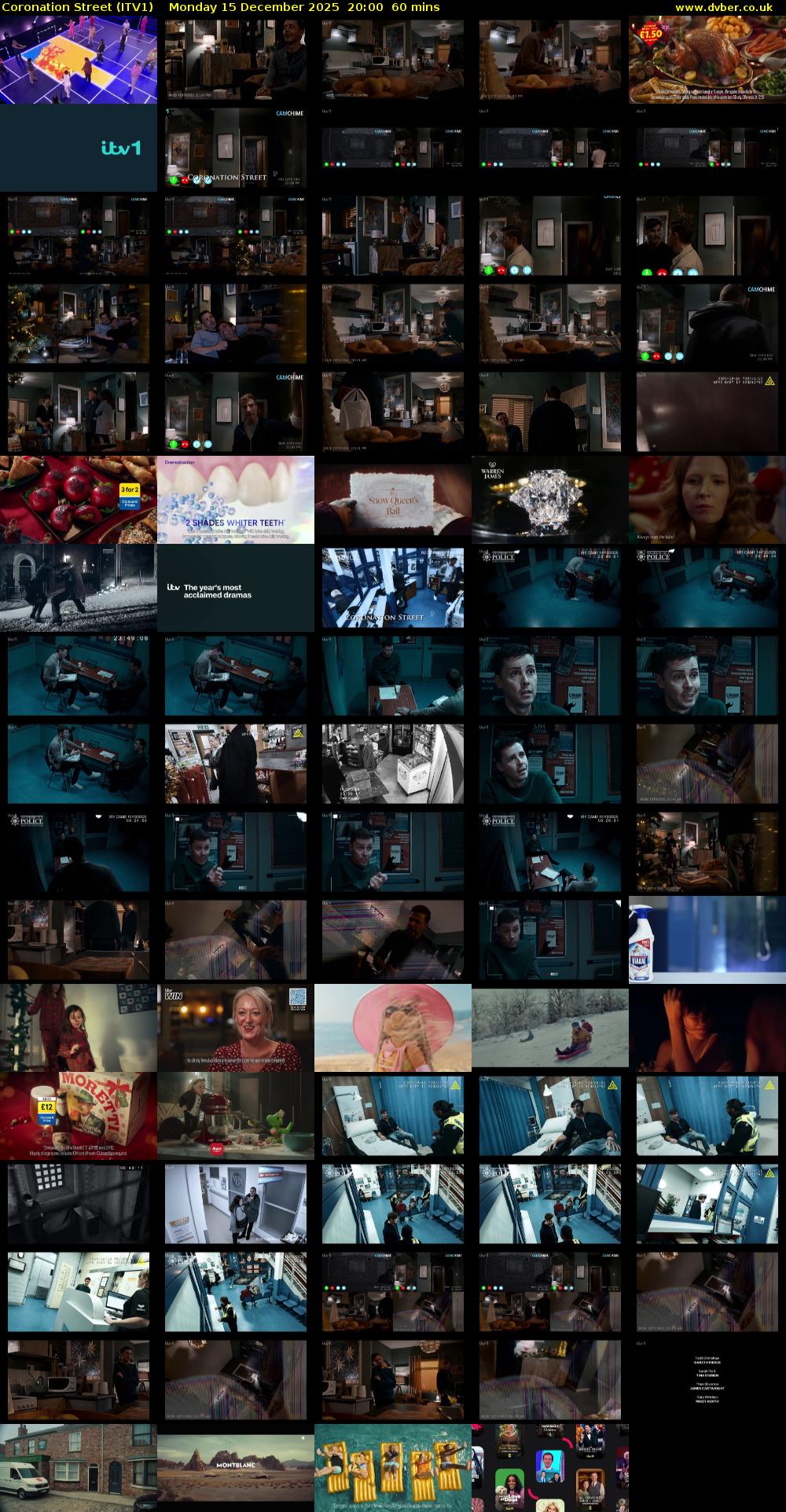 Coronation Street (ITV1) Monday 15 December 2025 20:00 - 21:00
