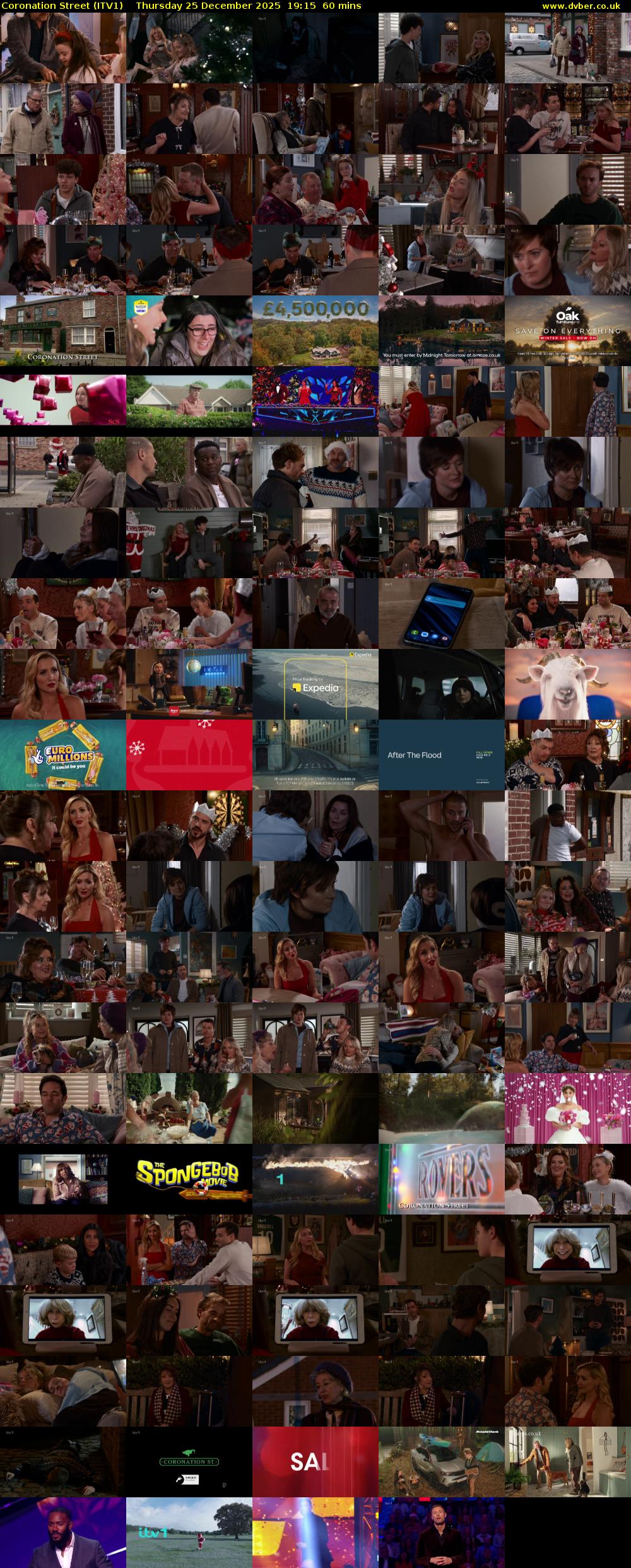 Coronation Street (ITV1) Thursday 25 December 2025 19:15 - 20:15