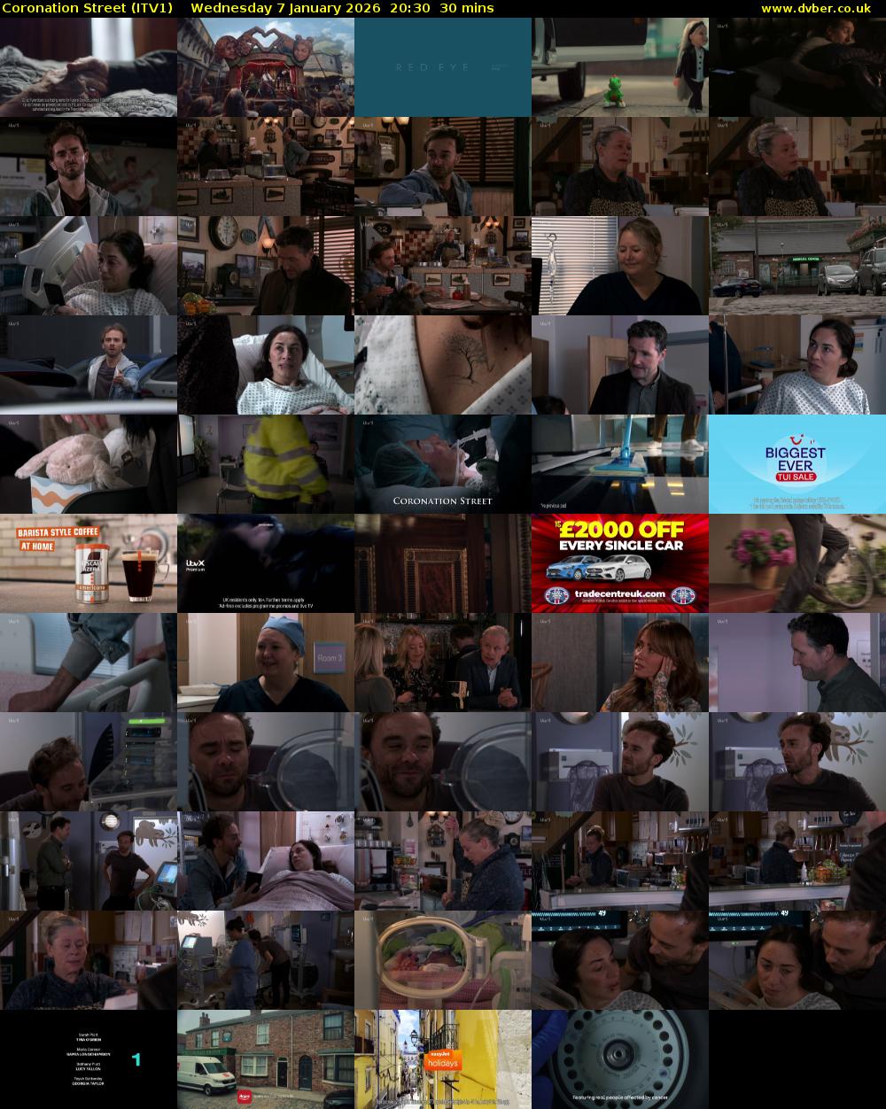Coronation Street (ITV1) Wednesday 7 January 2026 20:30 - 21:00