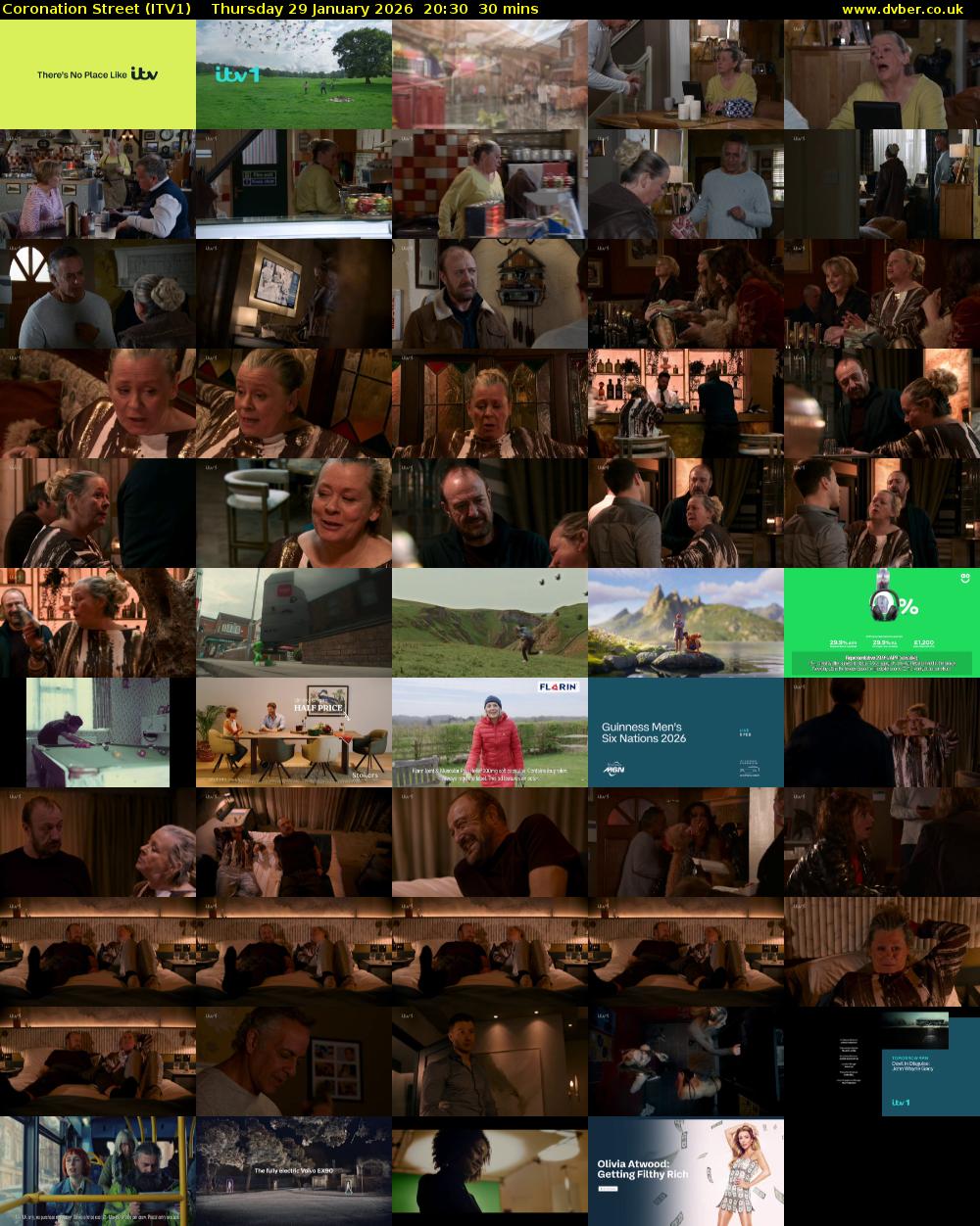 Coronation Street (ITV1) Thursday 29 January 2026 20:30 - 21:00