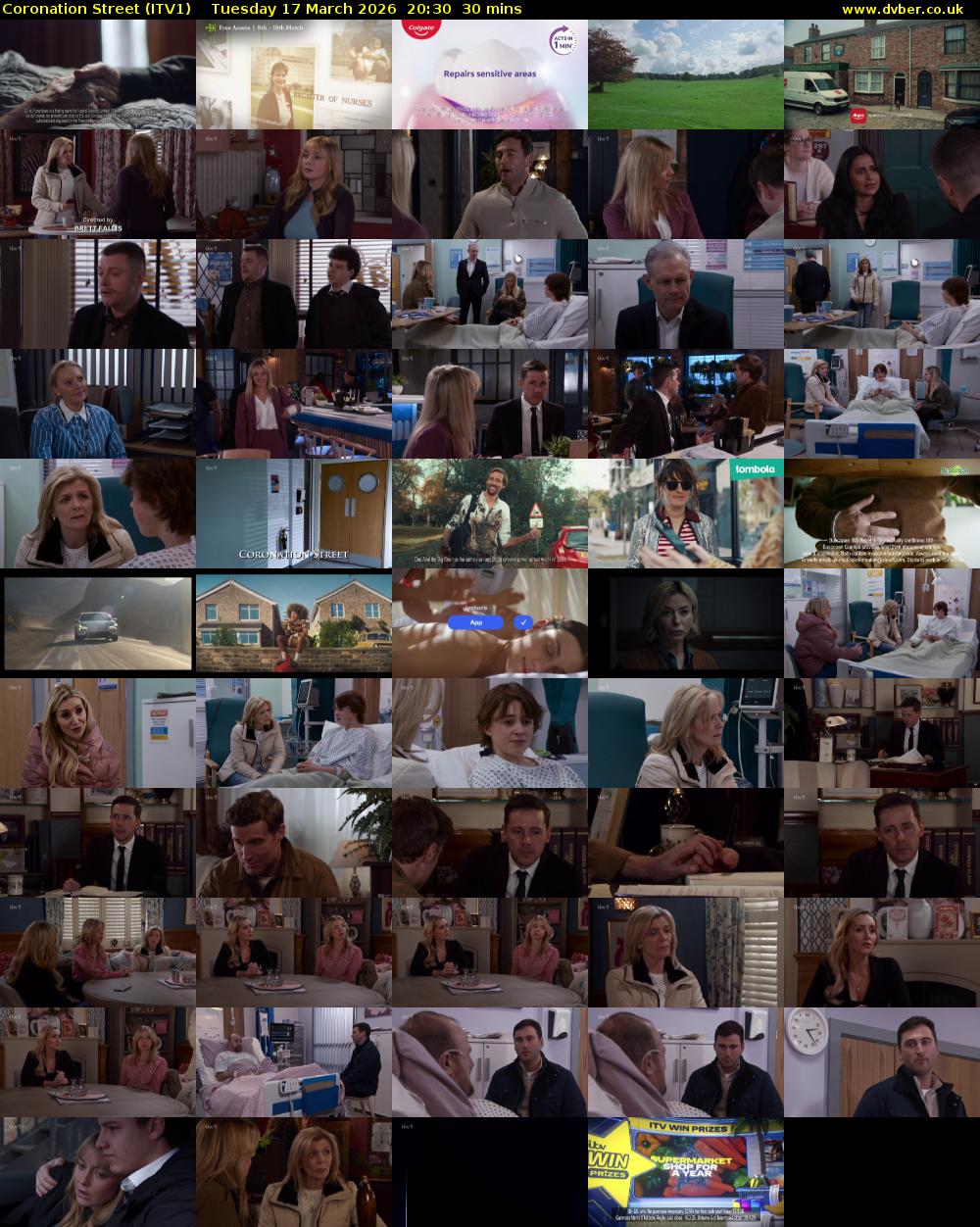 Coronation Street (ITV1) Tuesday 17 March 2026 20:30 - 21:00