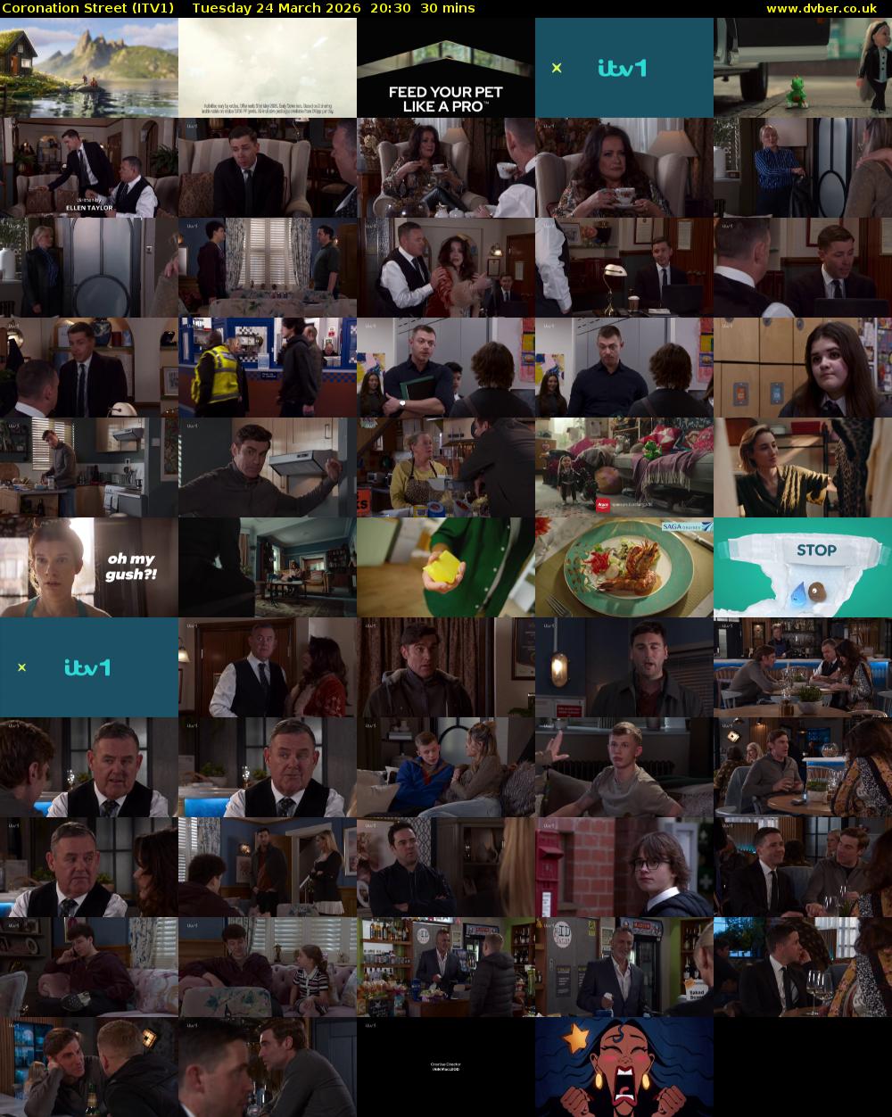 Coronation Street (ITV1) Tuesday 24 March 2026 20:30 - 21:00