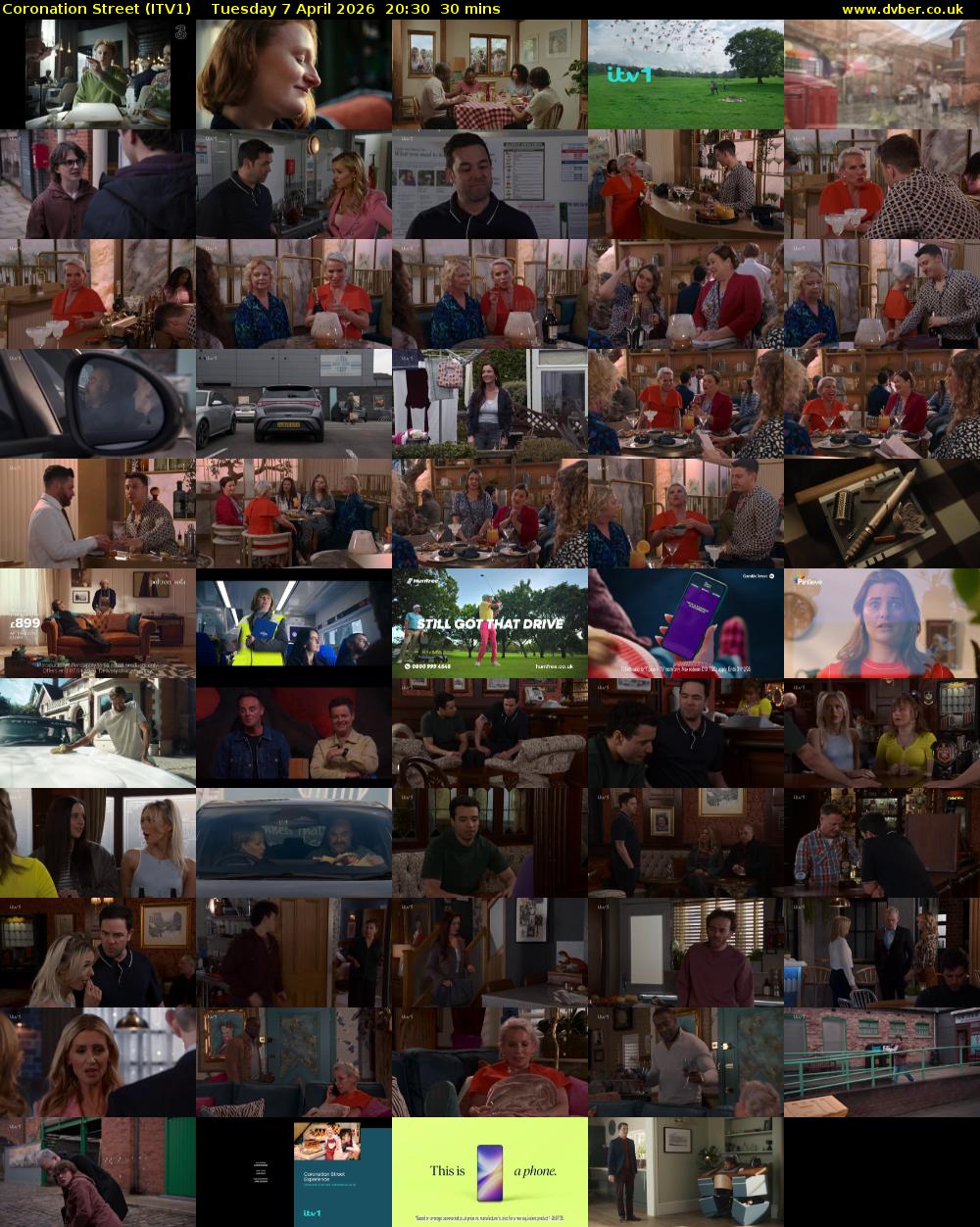 Coronation Street (ITV1) Tuesday 7 April 2026 20:30 - 21:00