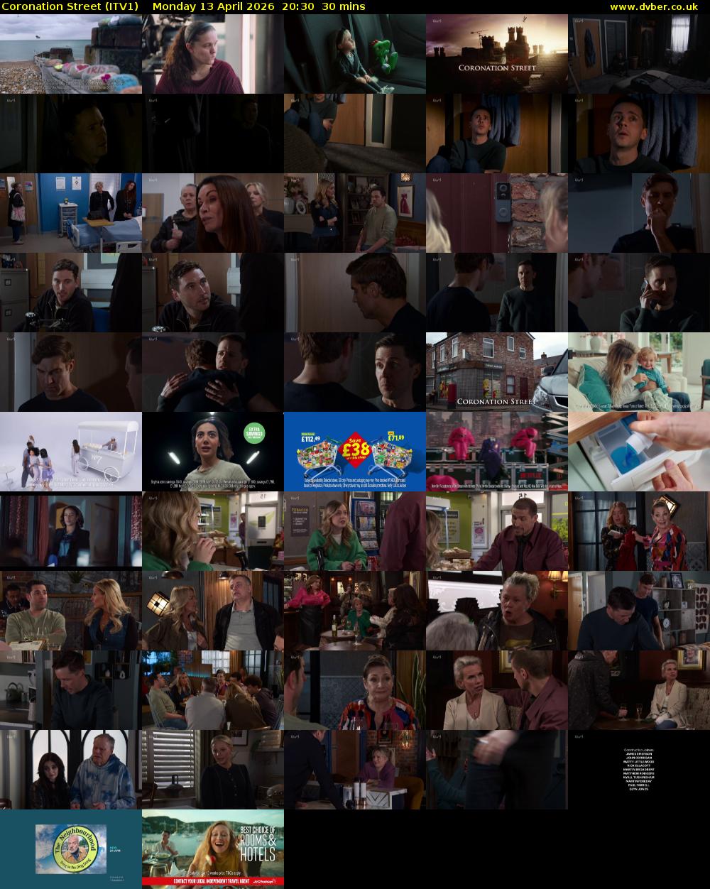 Coronation Street (ITV1) Monday 13 April 2026 20:30 - 21:00