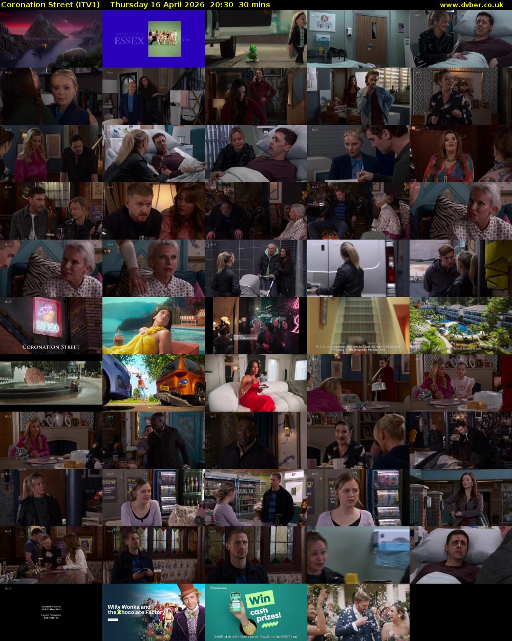 Coronation Street (ITV1) Thursday 16 April 2026 20:30 - 21:00