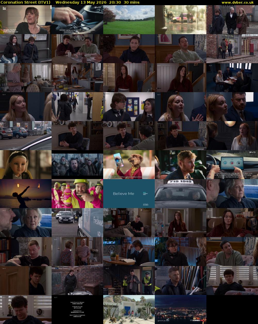 Coronation Street (ITV1) Wednesday 13 May 2026 20:30 - 21:00