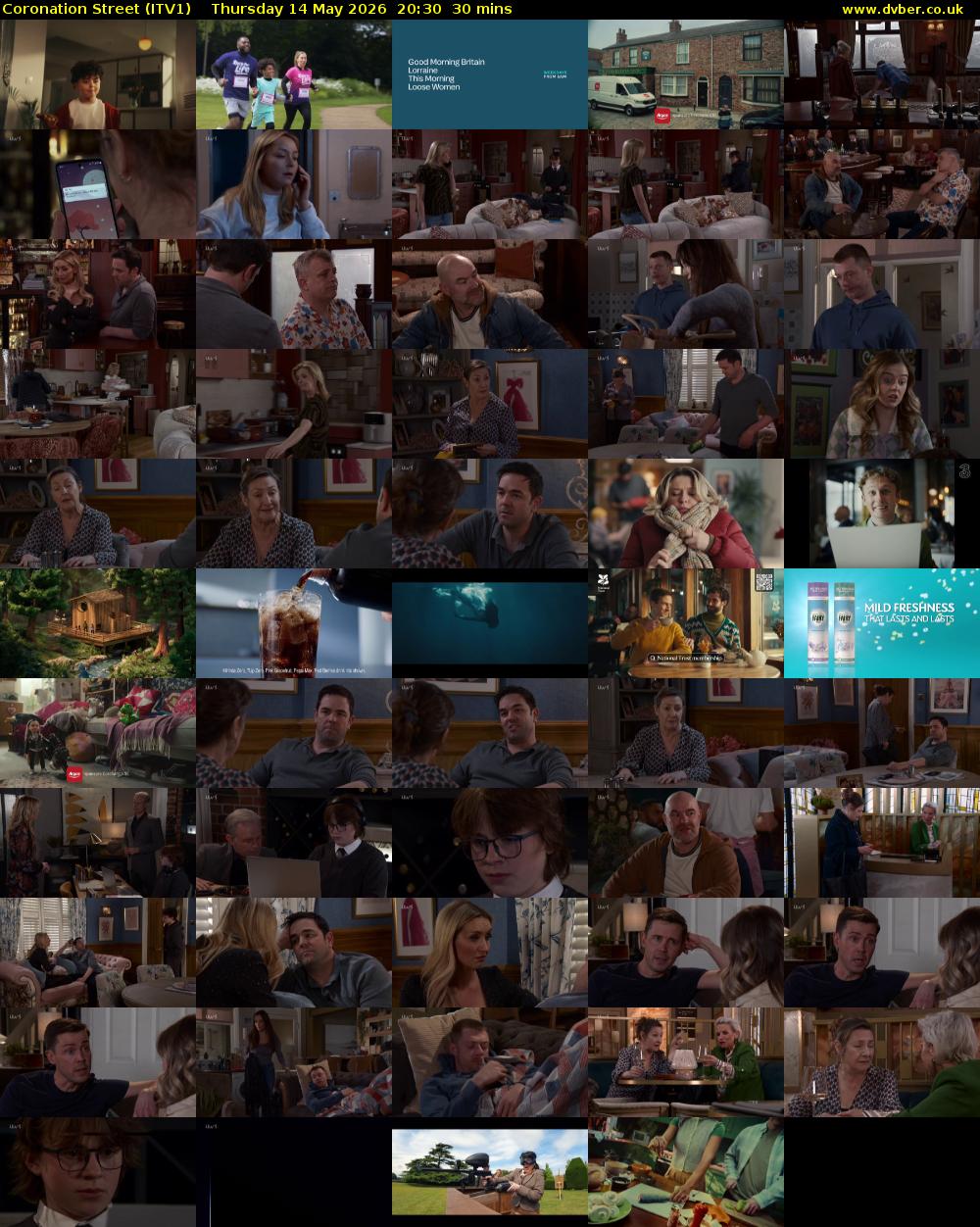 Coronation Street (ITV1) Thursday 14 May 2026 20:30 - 21:00