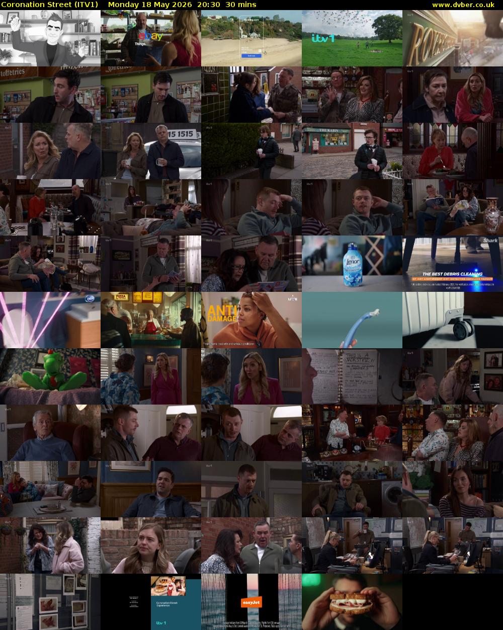 Coronation Street (ITV1) Monday 18 May 2026 20:30 - 21:00