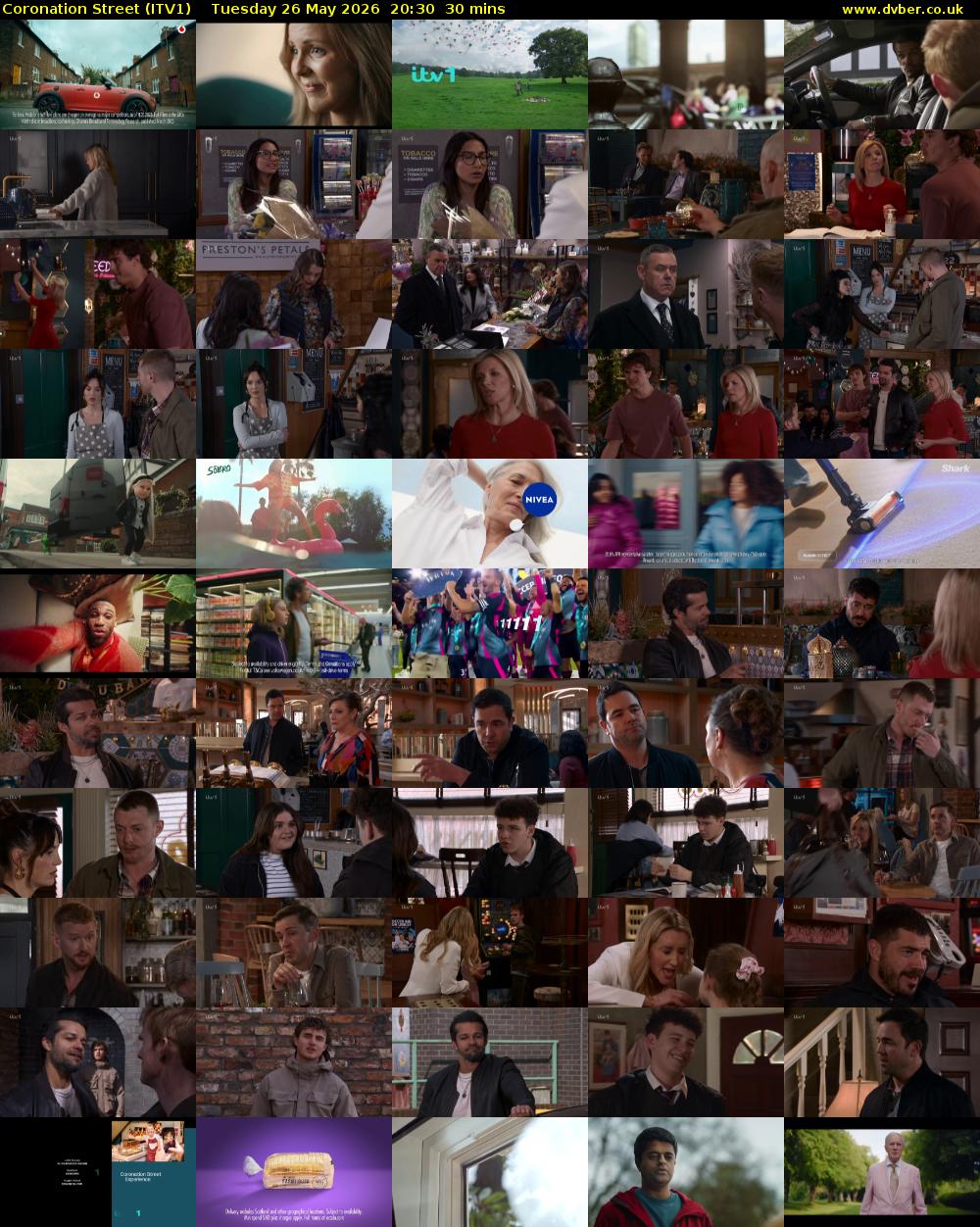 Coronation Street (ITV1) Tuesday 26 May 2026 20:30 - 21:00