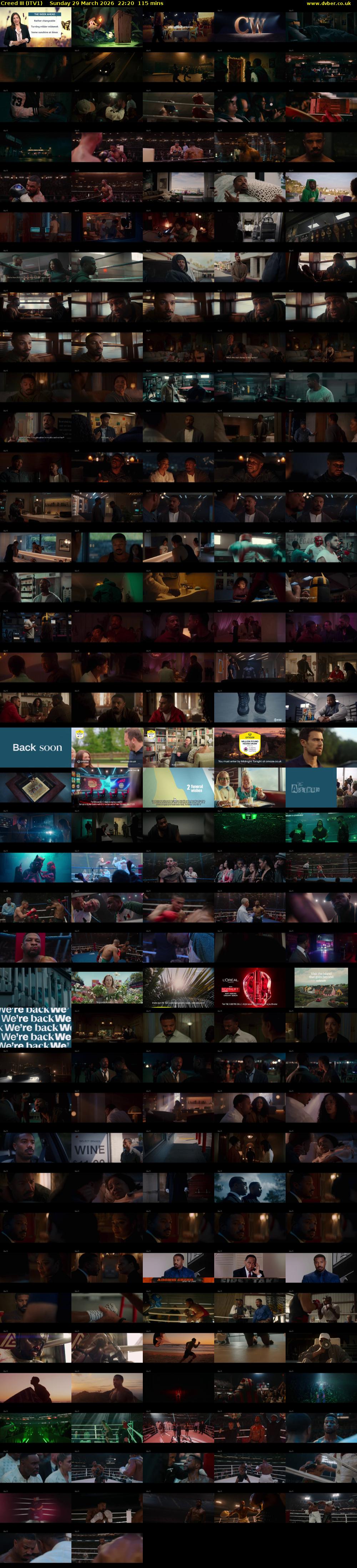 Creed III (ITV1) Sunday 29 March 2026 22:20 - 00:15