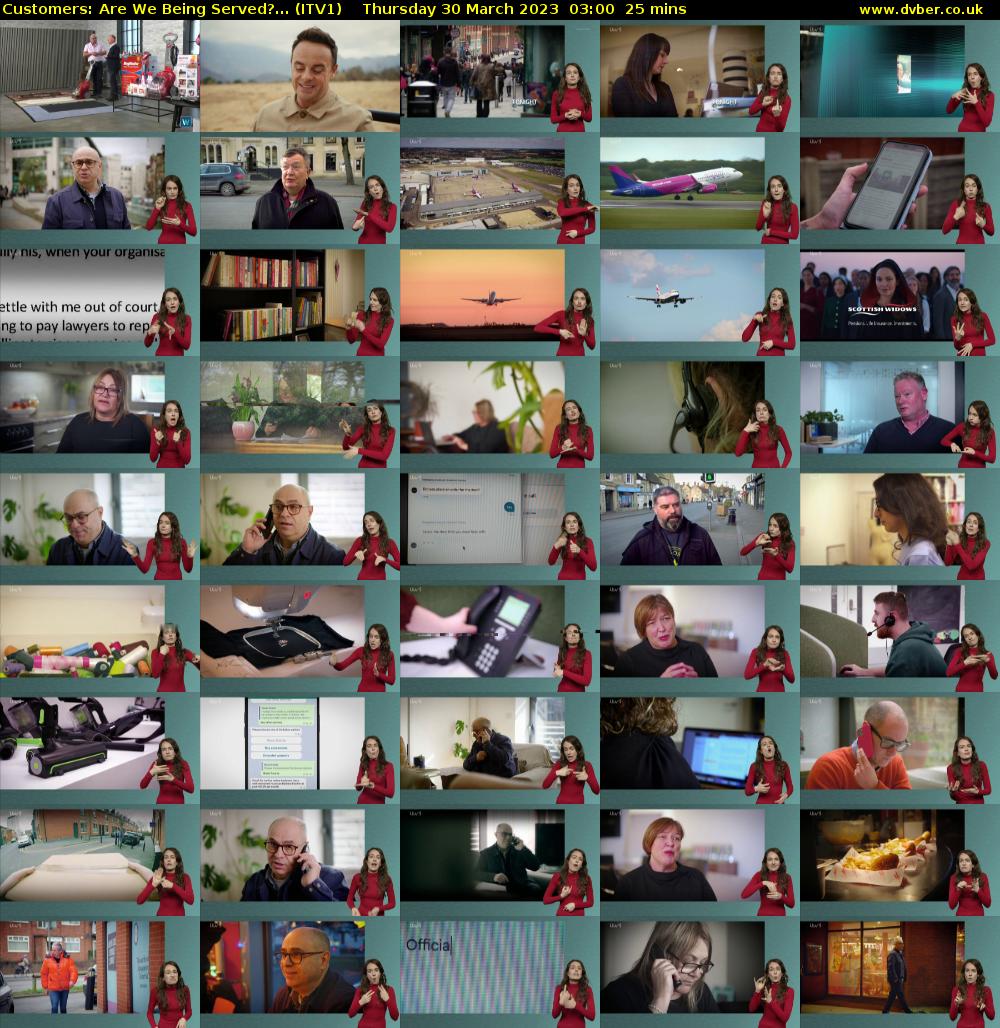 Customers: Are We Being Served?... (ITV1) Thursday 30 March 2023 03:00 - 03:25