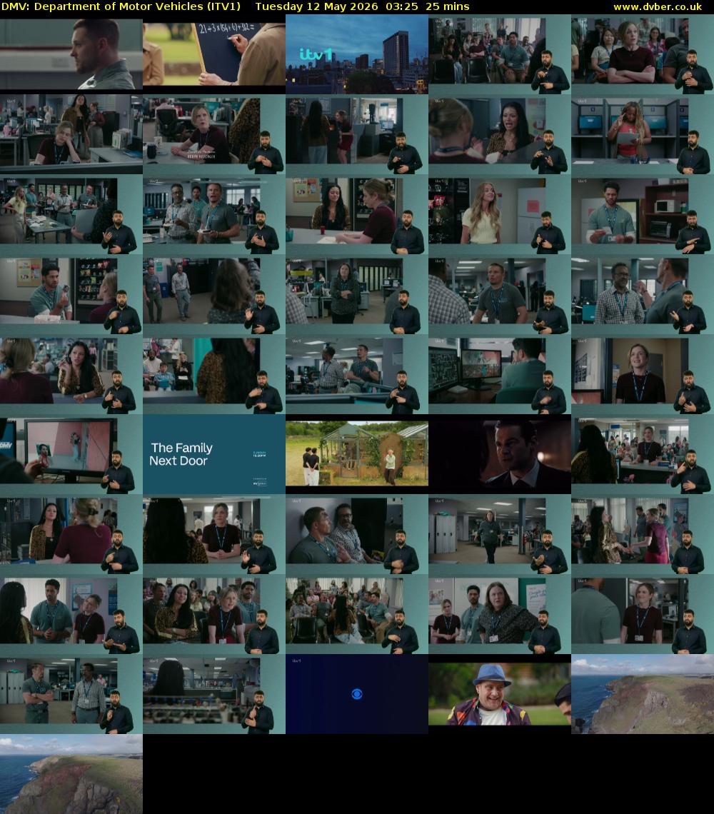 DMV: Department of Motor Vehicles (ITV1) Tuesday 12 May 2026 03:25 - 03:50