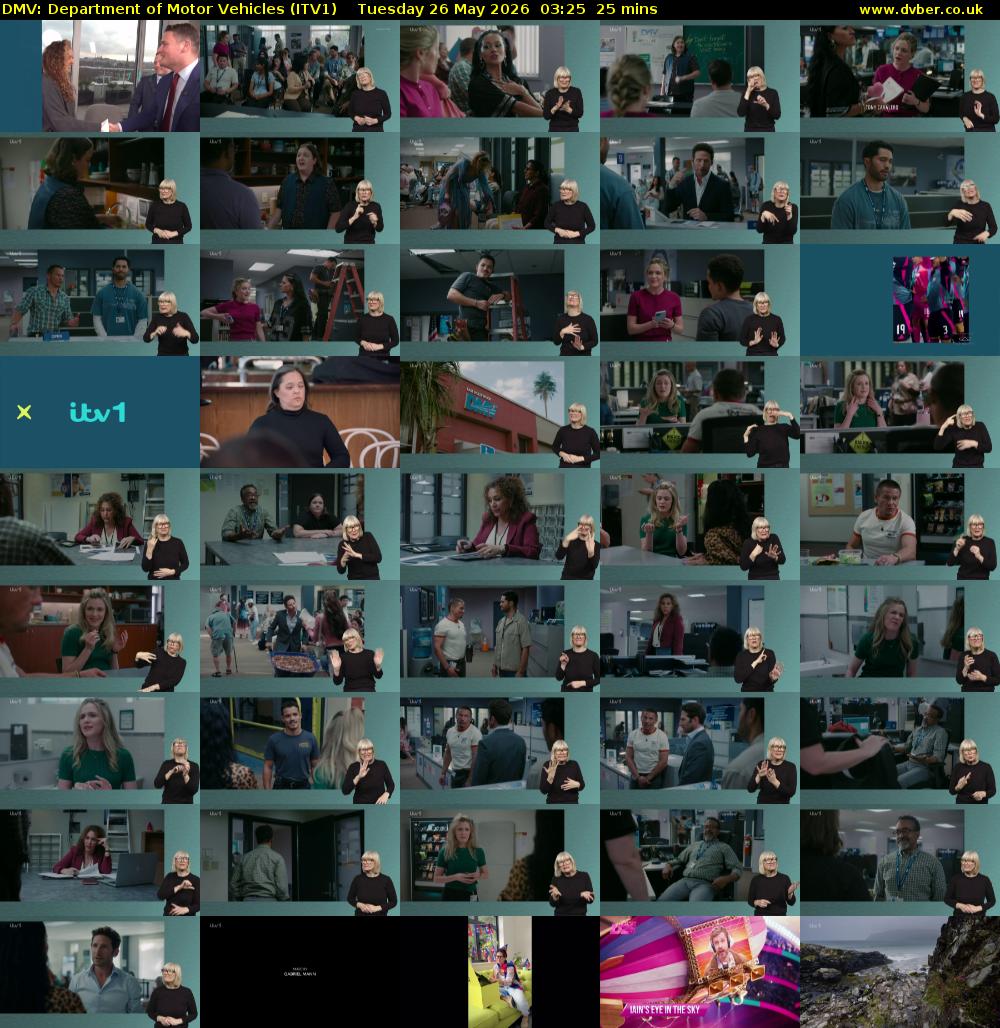 DMV: Department of Motor Vehicles (ITV1) Tuesday 26 May 2026 03:25 - 03:50