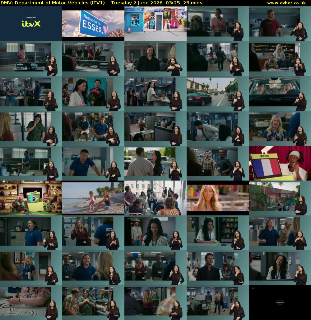 DMV: Department of Motor Vehicles (ITV1) Tuesday 2 June 2026 03:25 - 03:50
