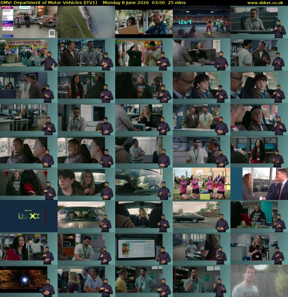 DMV: Department of Motor Vehicles (ITV1) Monday 8 June 2026 03:00 - 03:25