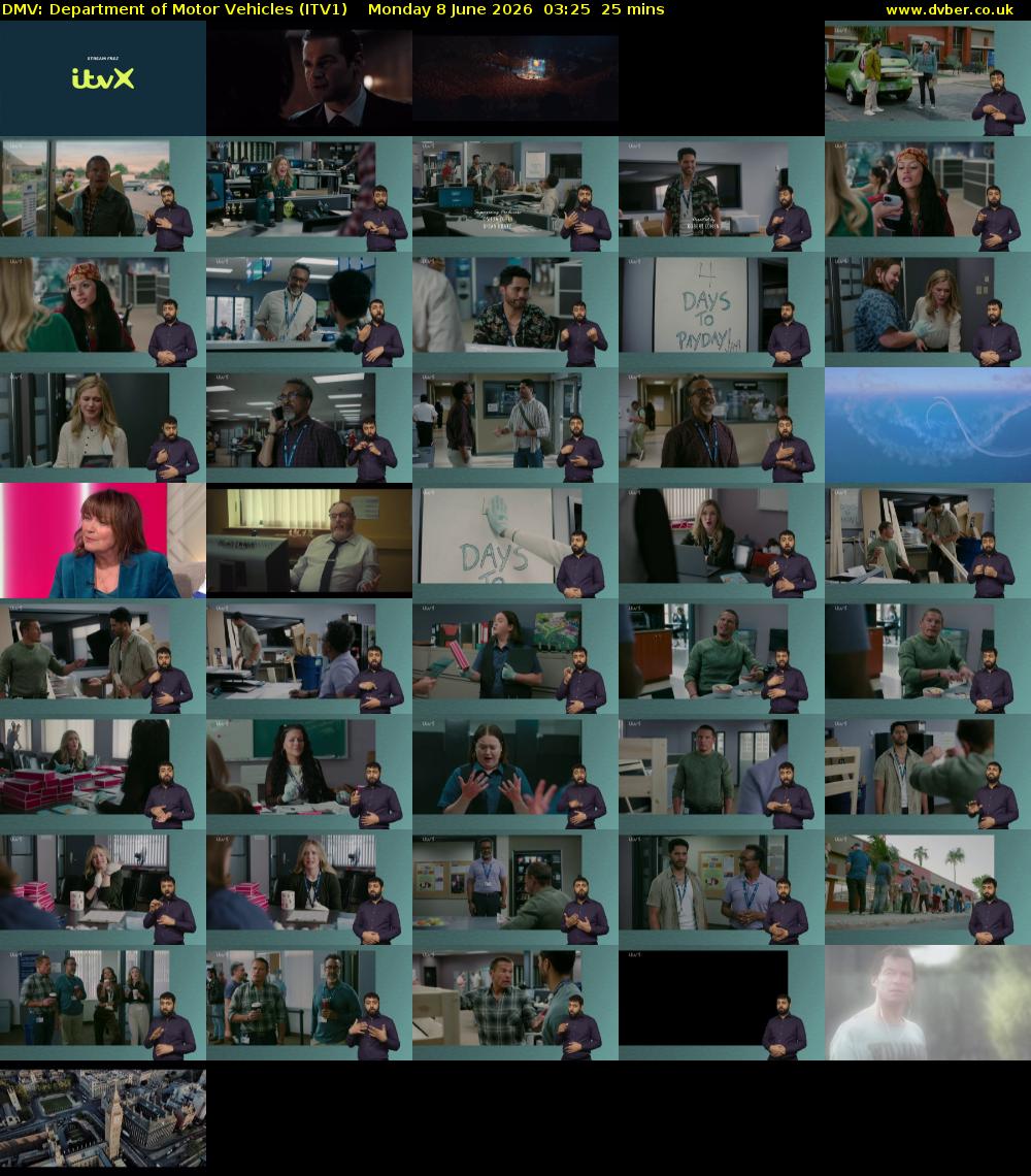 DMV: Department of Motor Vehicles (ITV1) Monday 8 June 2026 03:25 - 03:50