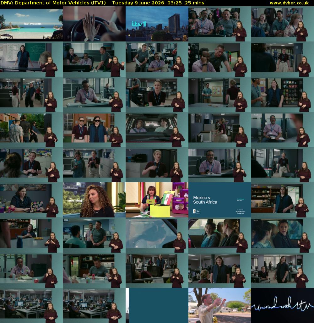 DMV: Department of Motor Vehicles (ITV1) Tuesday 9 June 2026 03:25 - 03:50