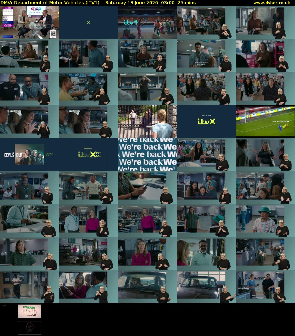 DMV: Department of Motor Vehicles (ITV1) Saturday 13 June 2026 03:00 - 03:25