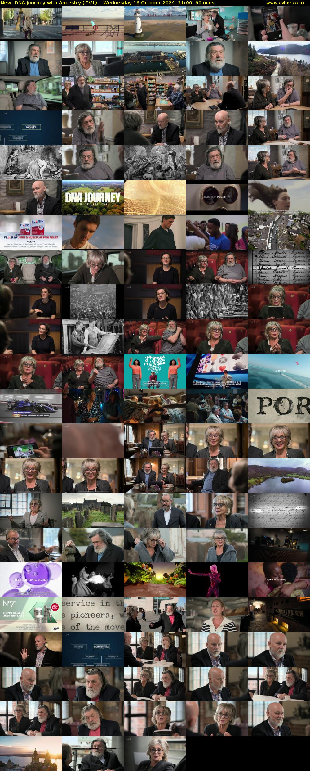 DNA Journey with Ancestry (ITV1) Wednesday 16 October 2024 21:00 - 22:00